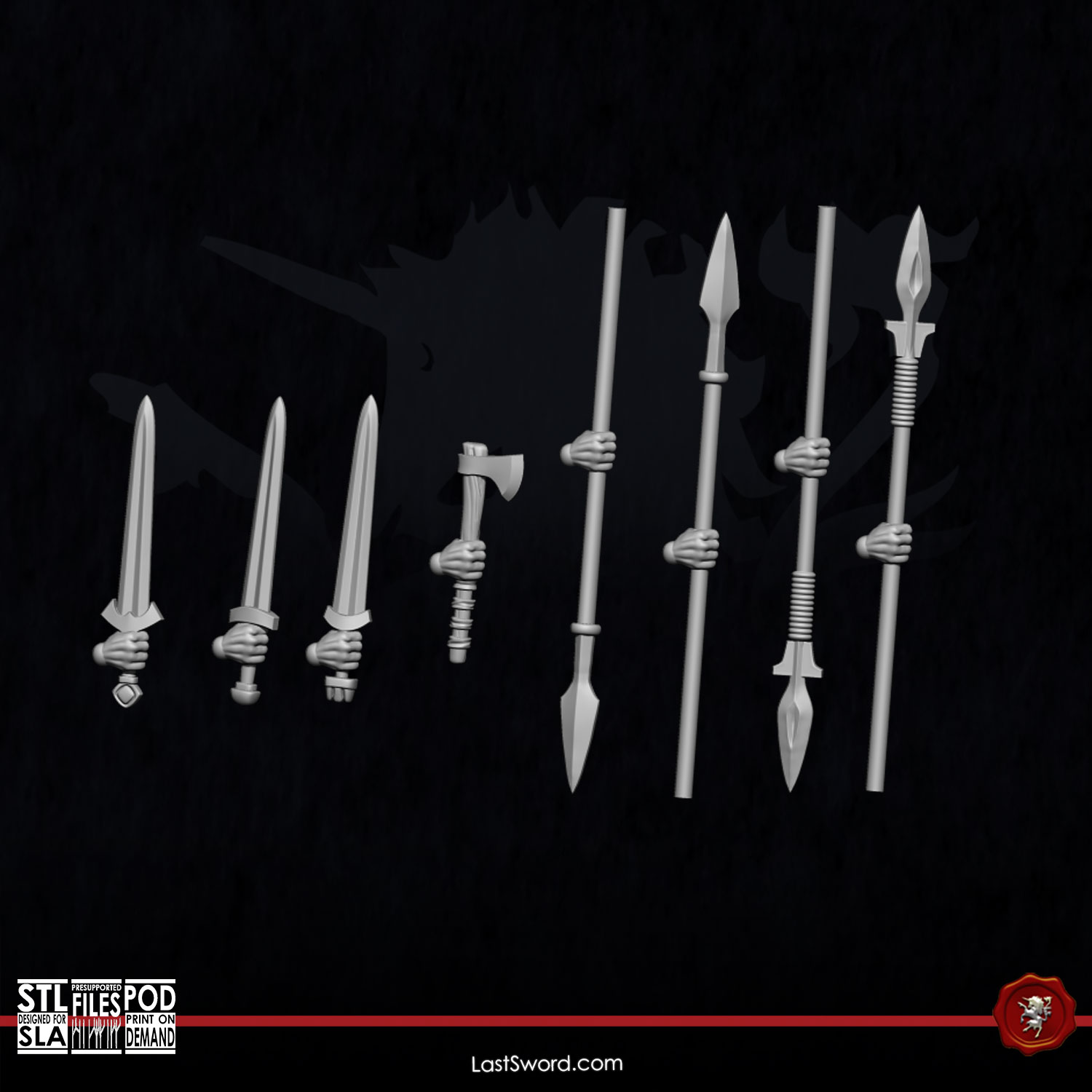 Viking Weapons | Pre-Supported | 30mm Vikings