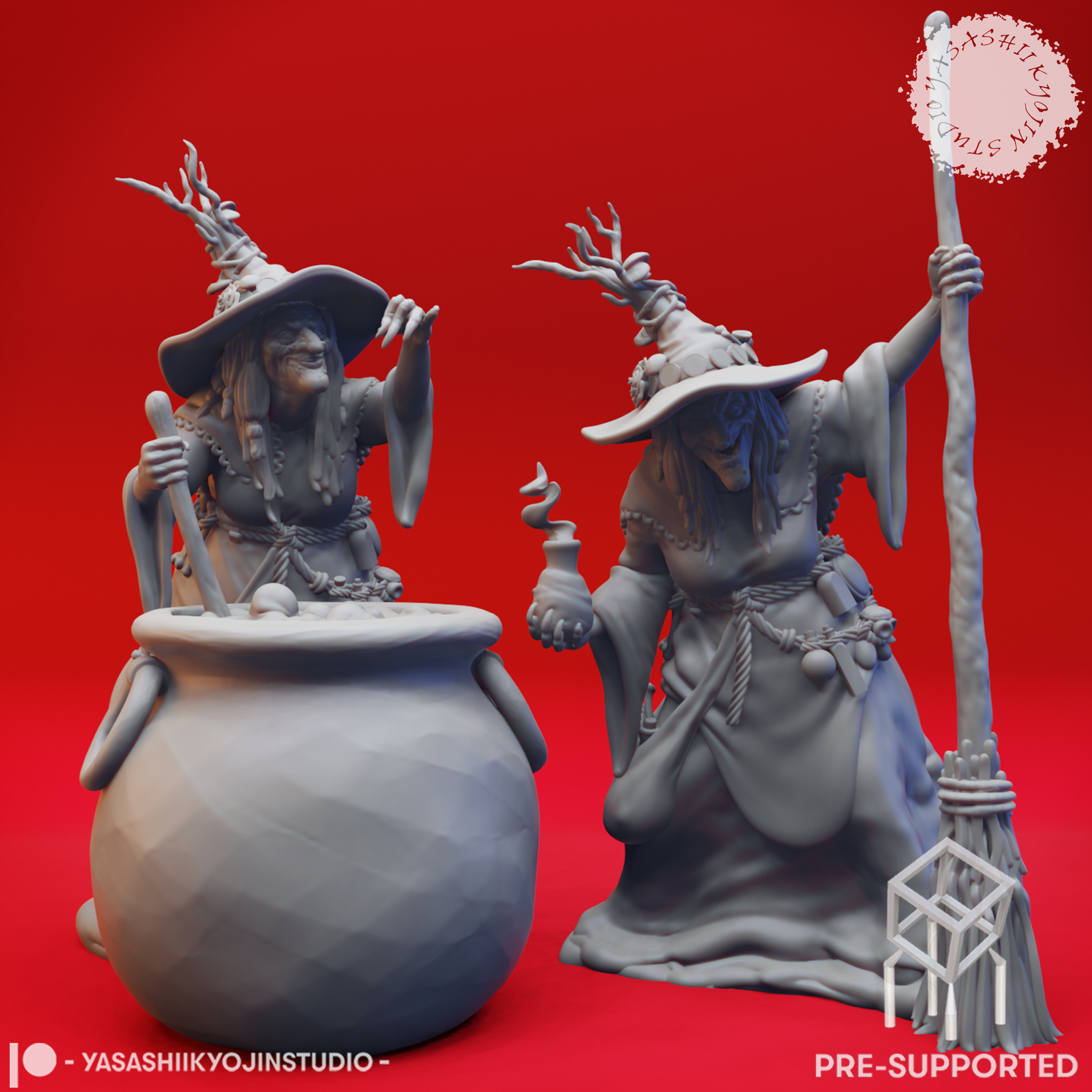 Barovian Witches - Tabletop Miniatures (Pre-Supported)