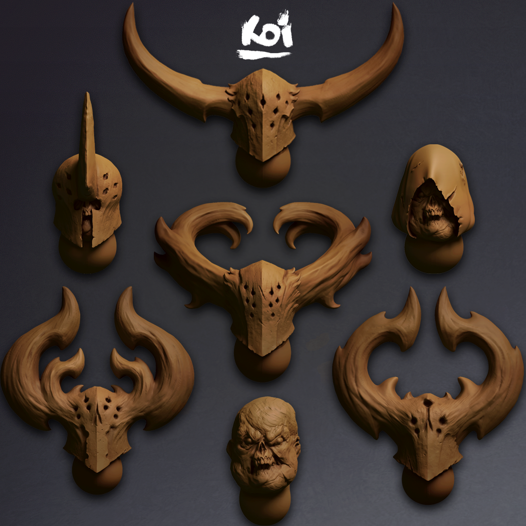 Plaguebearers of Decay - Miniature heads