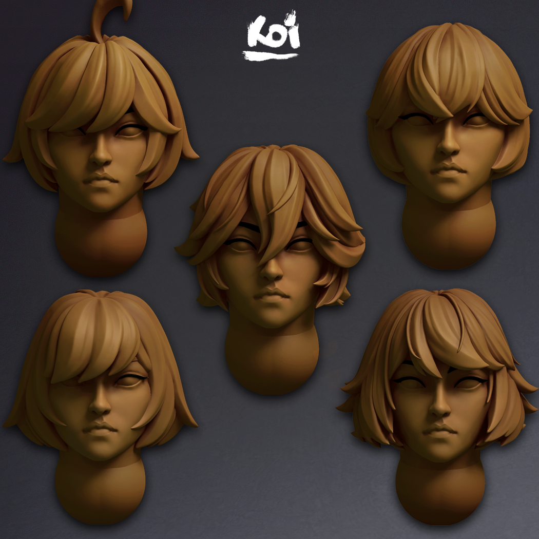 Holy Order Clerics - Miniature heads