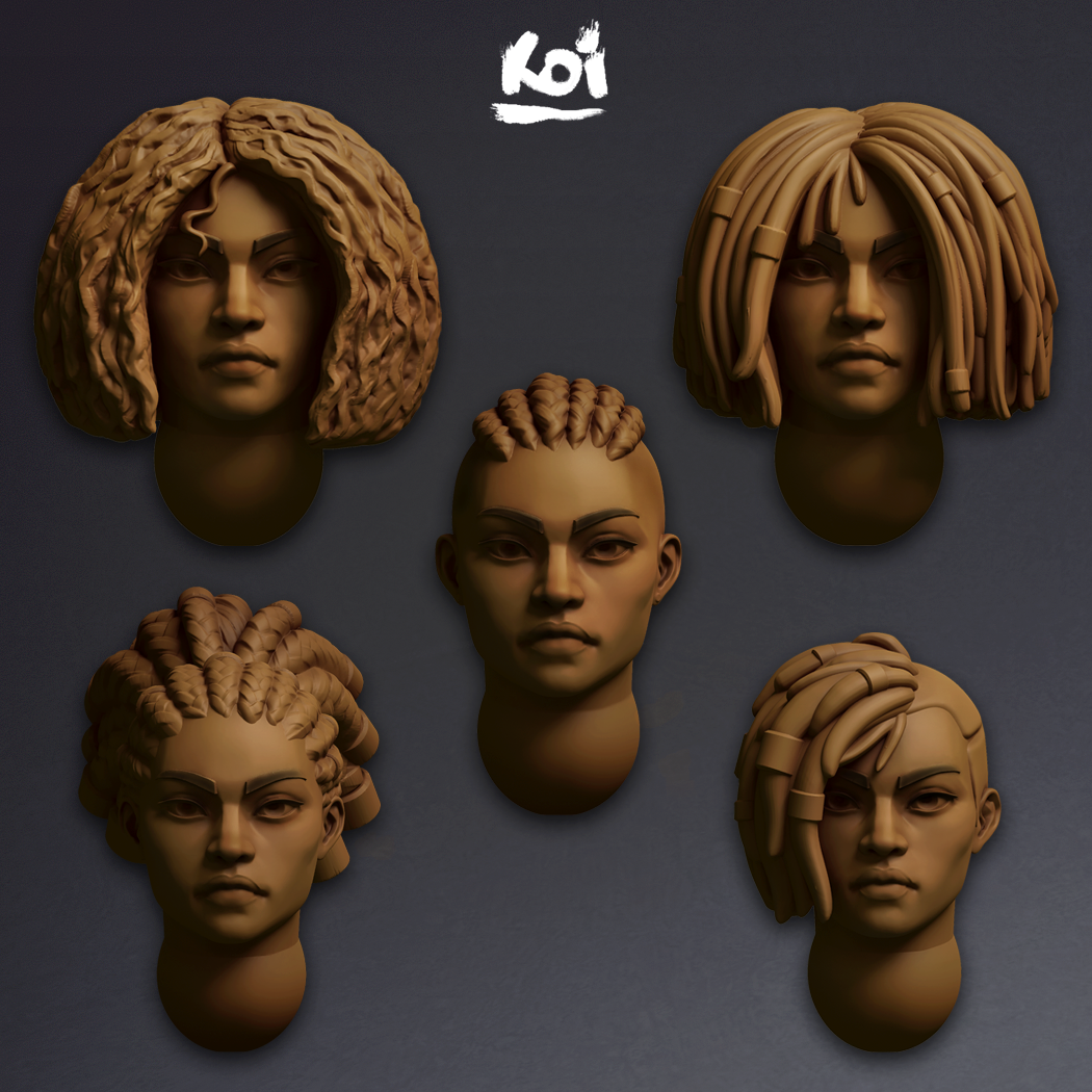 Huntress - Miniature heads