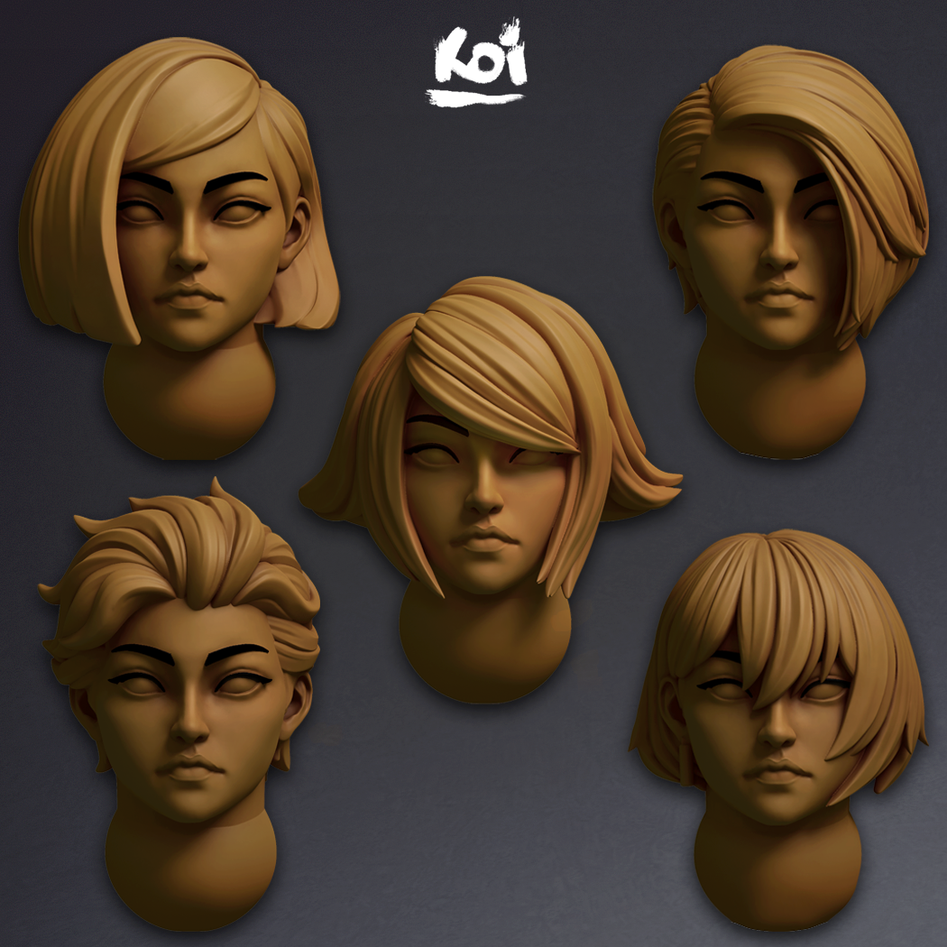 Jade Fangs - Miniature heads