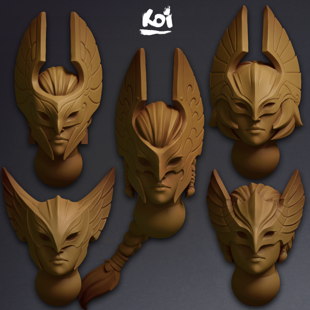 Valkyries - Miniature heads
