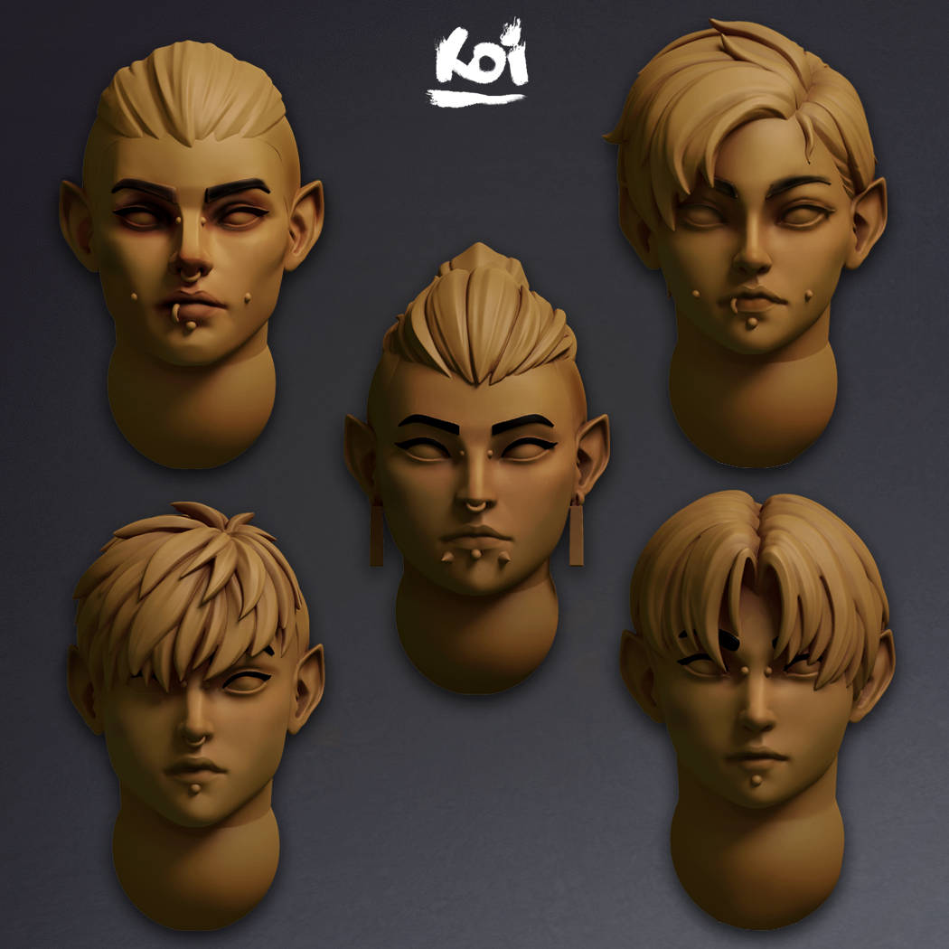 Velvet Blades - Miniature heads