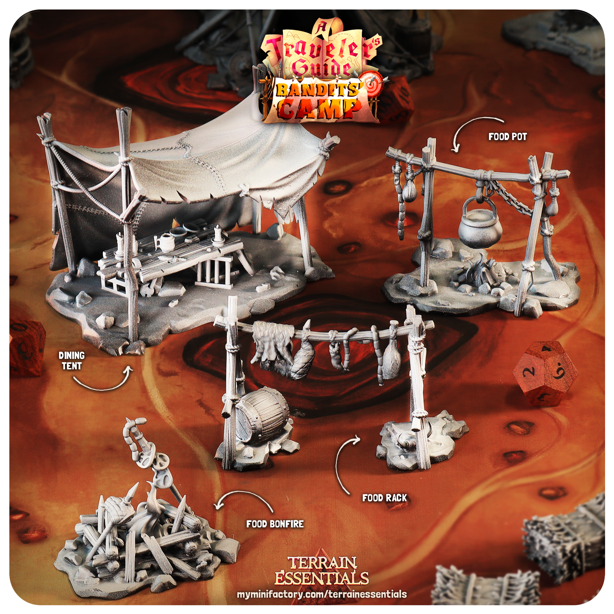 Bandits Camp Terrain - Dining Area (Pre-Supported)