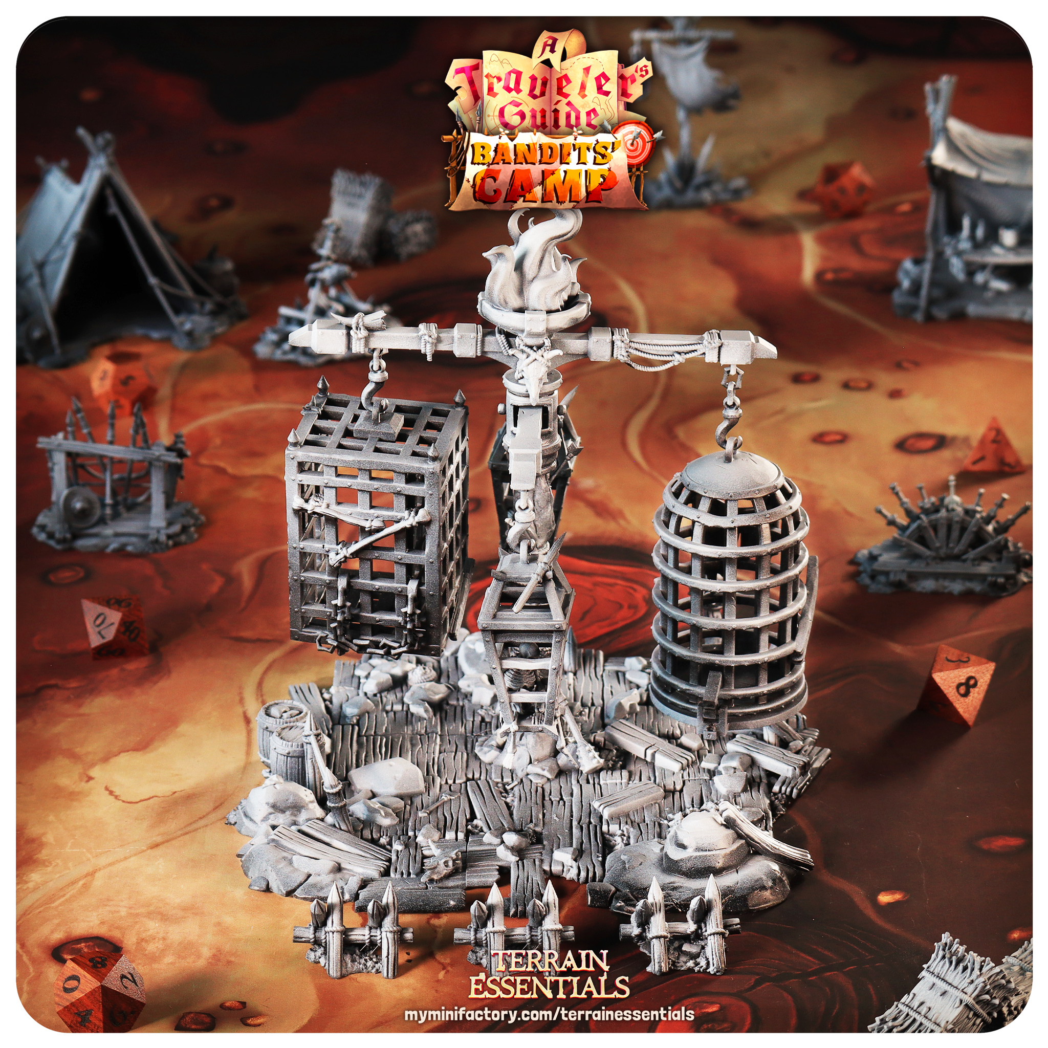 Bandits Camp Terrain - Prisoners Area (Pre-Supported)