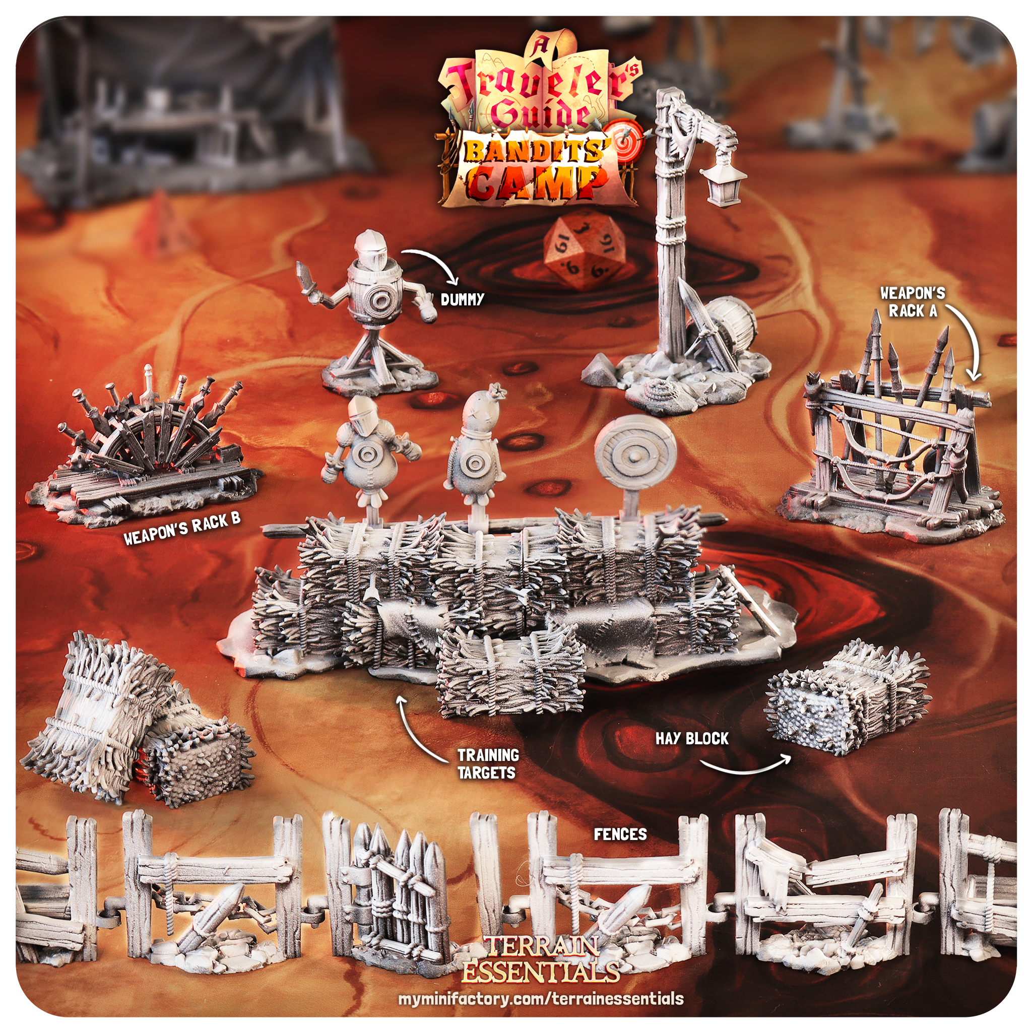 Bandits Camp Terrain - Shooting Area (Pre-Supported)