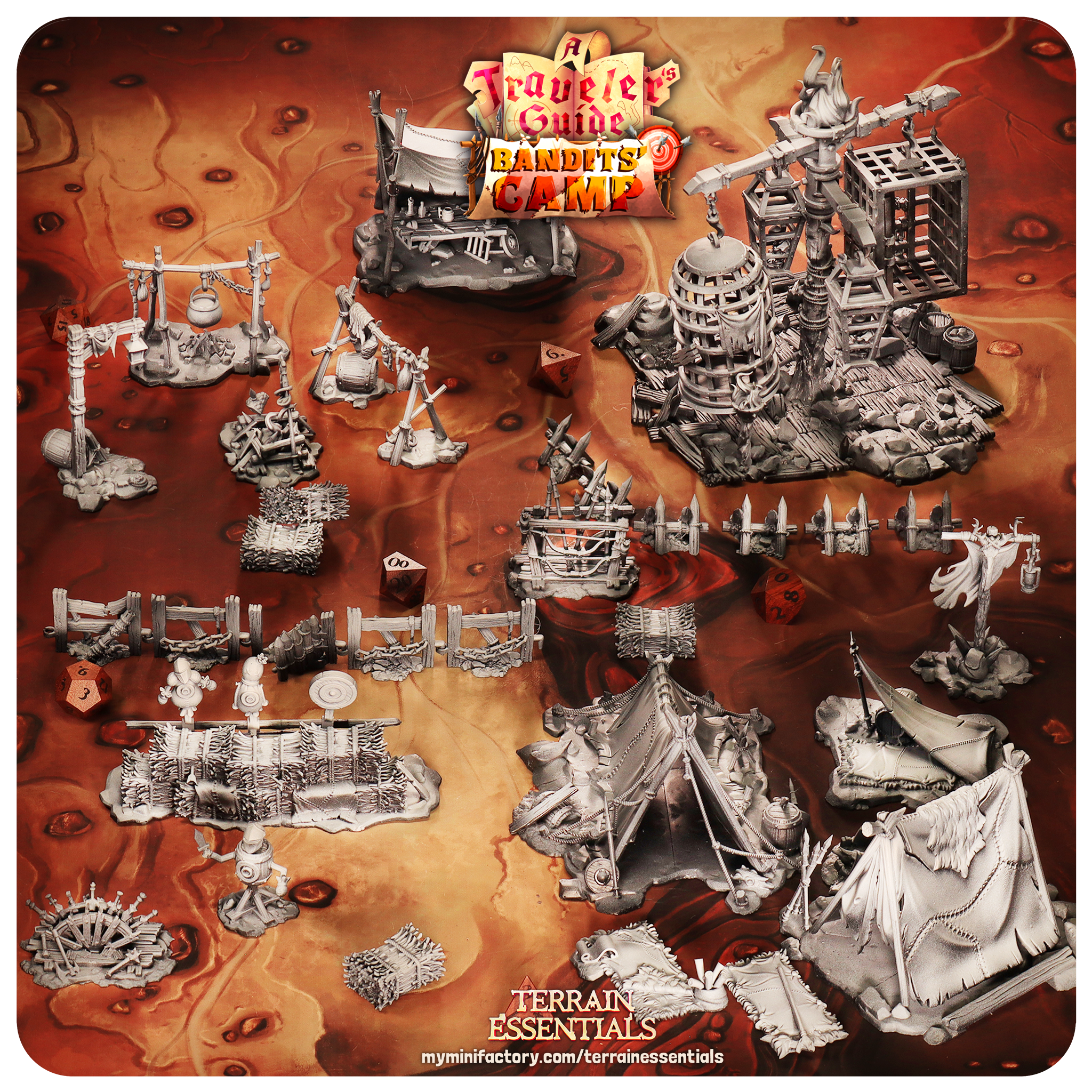 Bandits Camp Terrain Set (Pre-Supported)