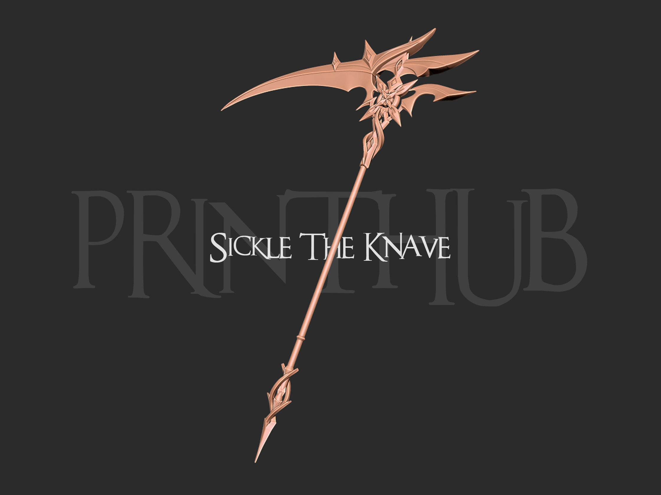 Sickle The Knave weapon for 3d cosplay prop