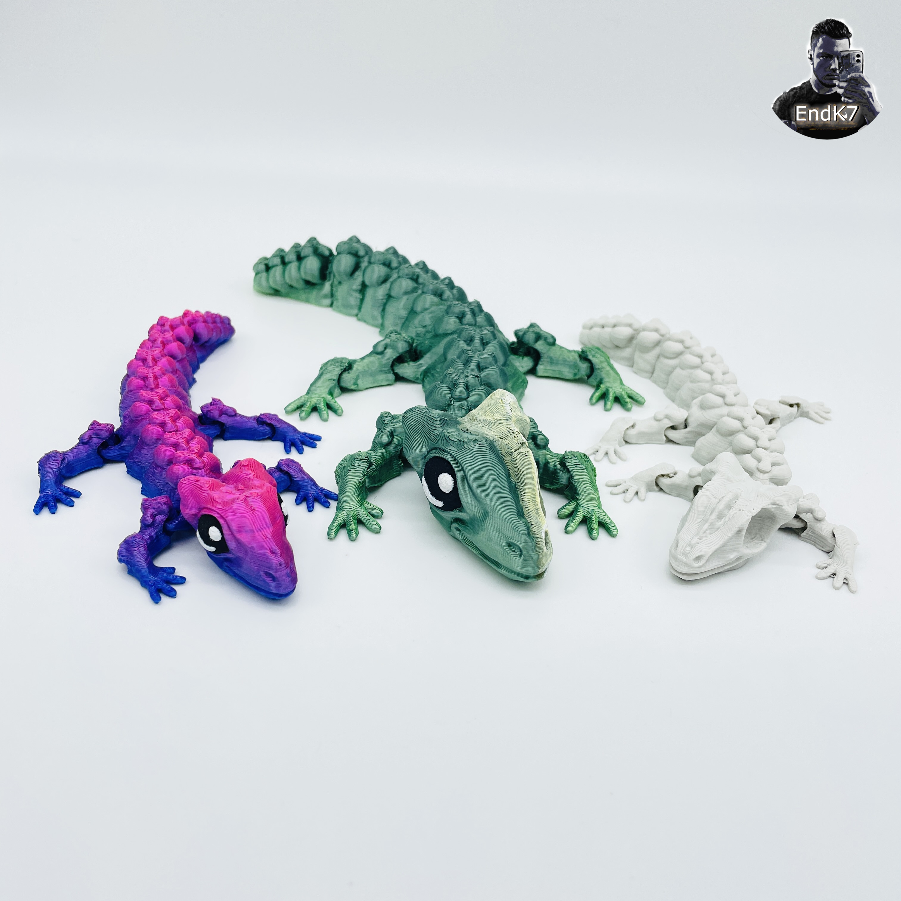 Triple Lizard Dragon - Cute - Zombie -Skeleton - Articulated - Print in Place - Flexi - No Supports