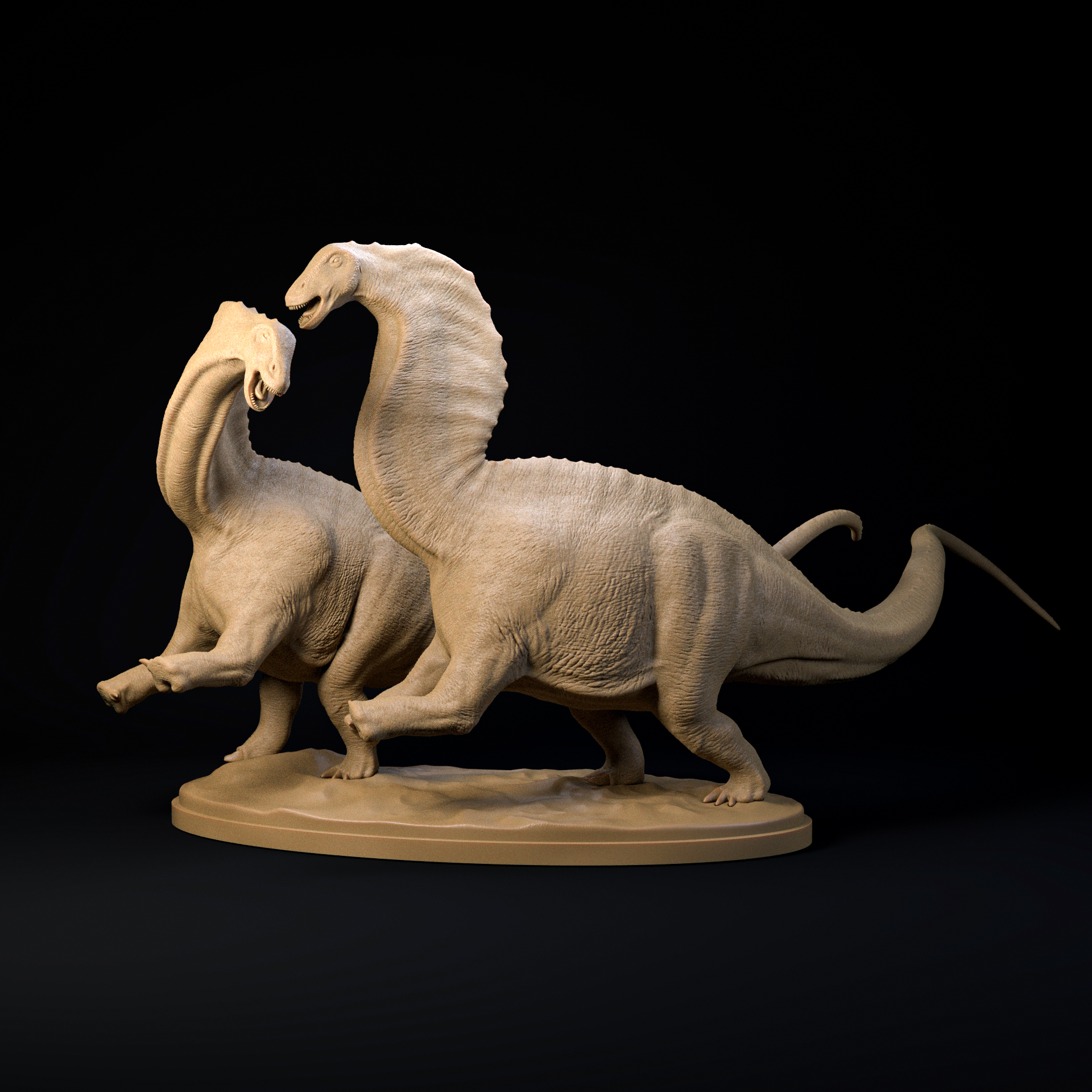 Amargasaurus fight 1-35 scale pre-supported dinosaur
