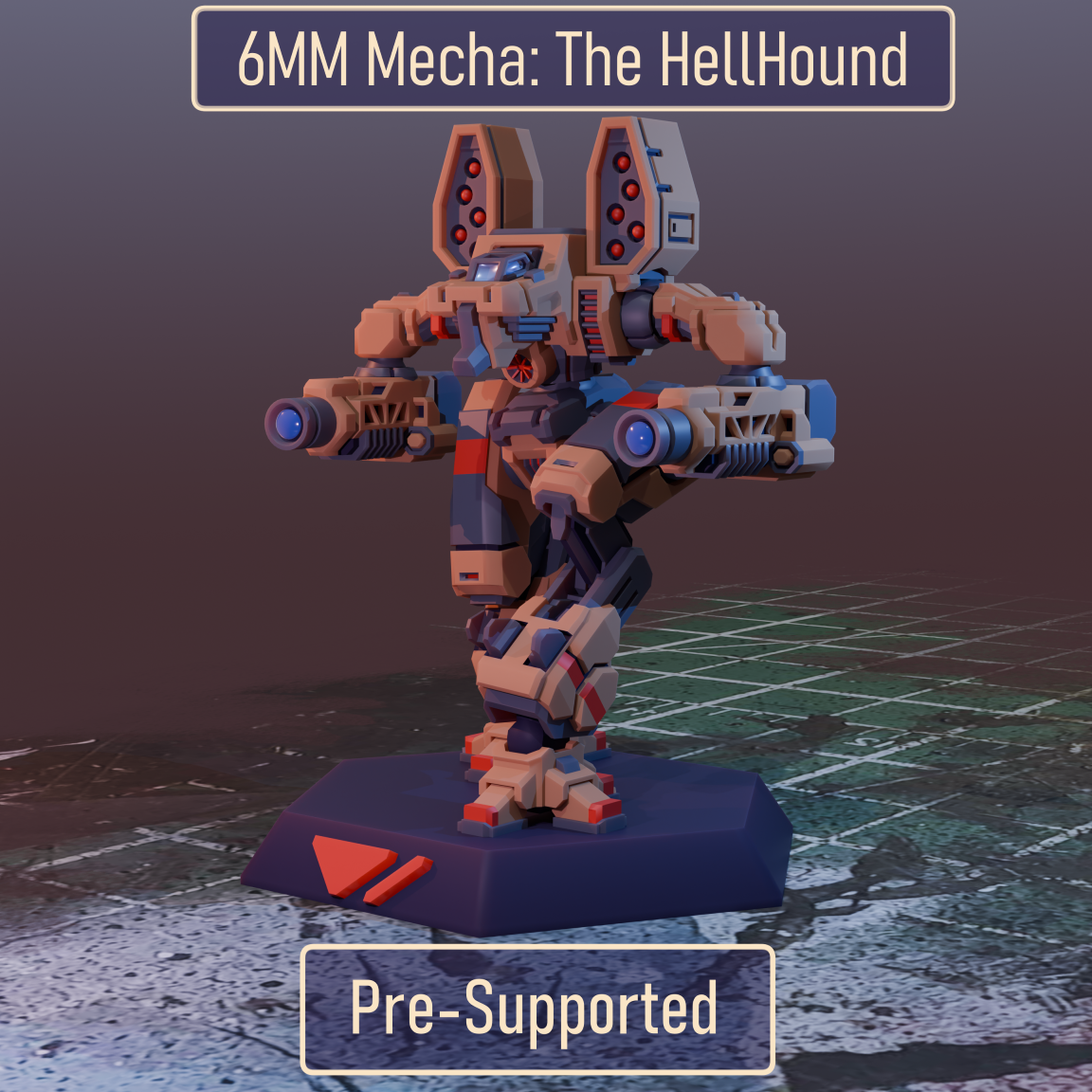 6mm Mech: Fixed Pose Hellhound