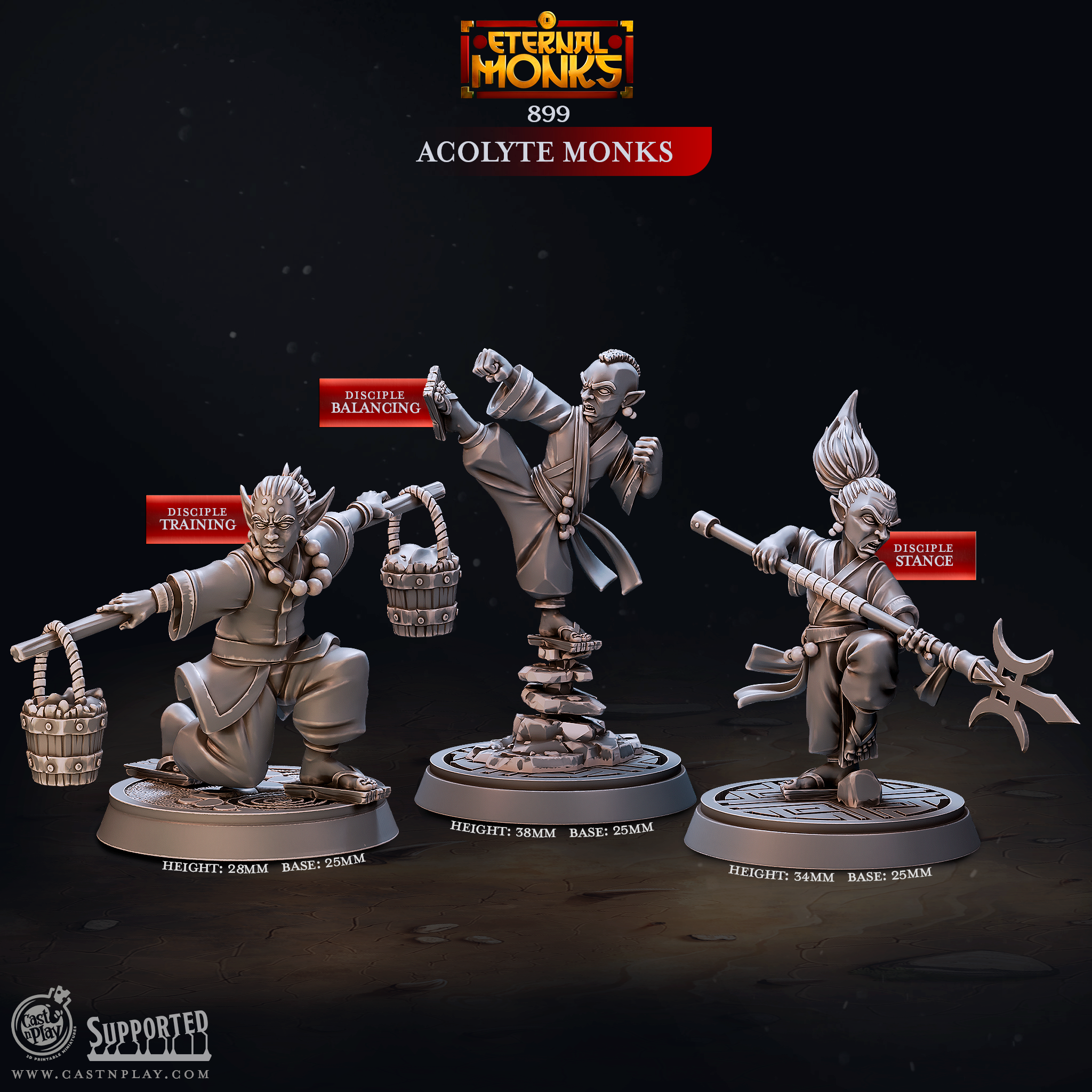 Acolyte Monks (Pre-Supported) | Cast n Play
