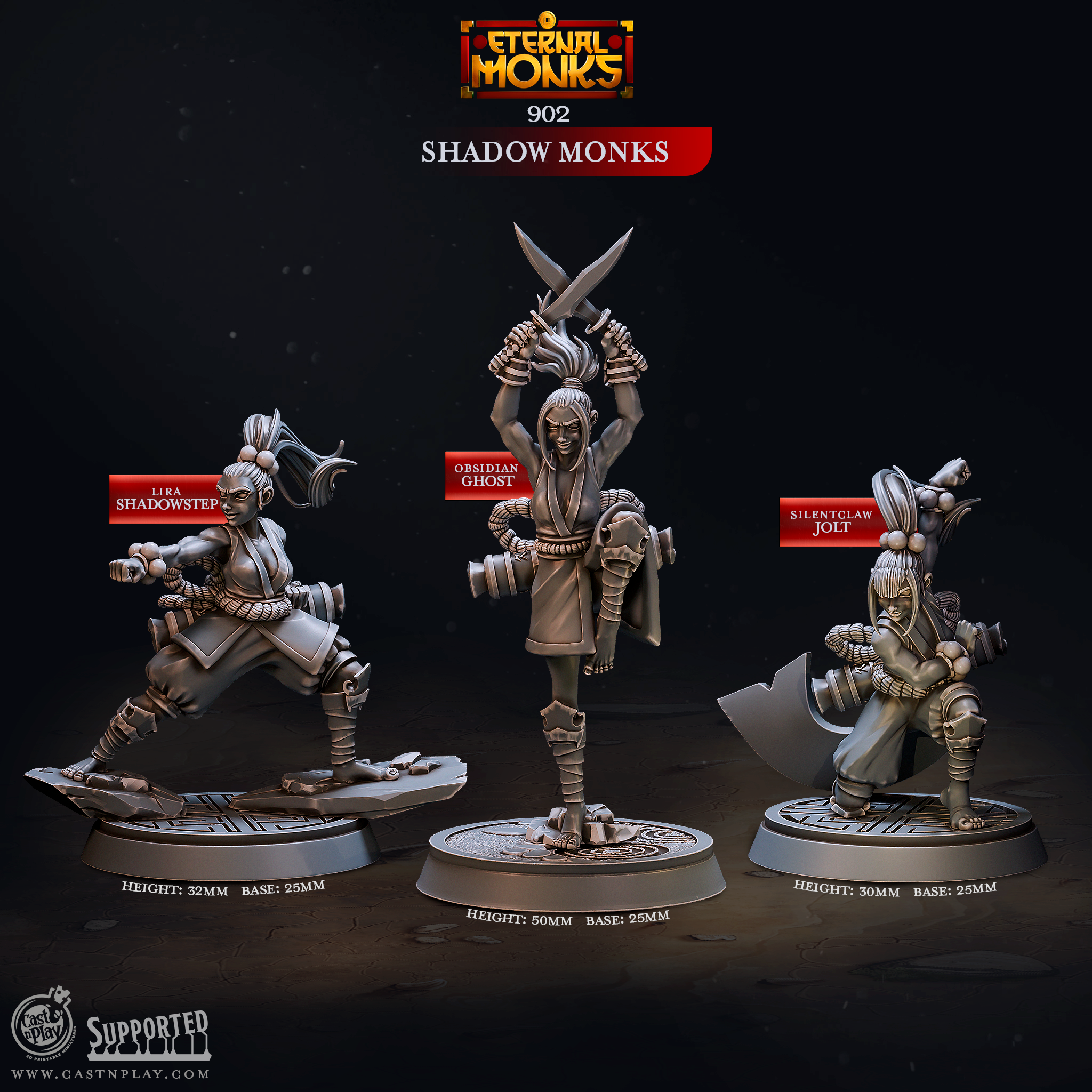 Shadow Monks (Pre-Supported) | Cast n Play