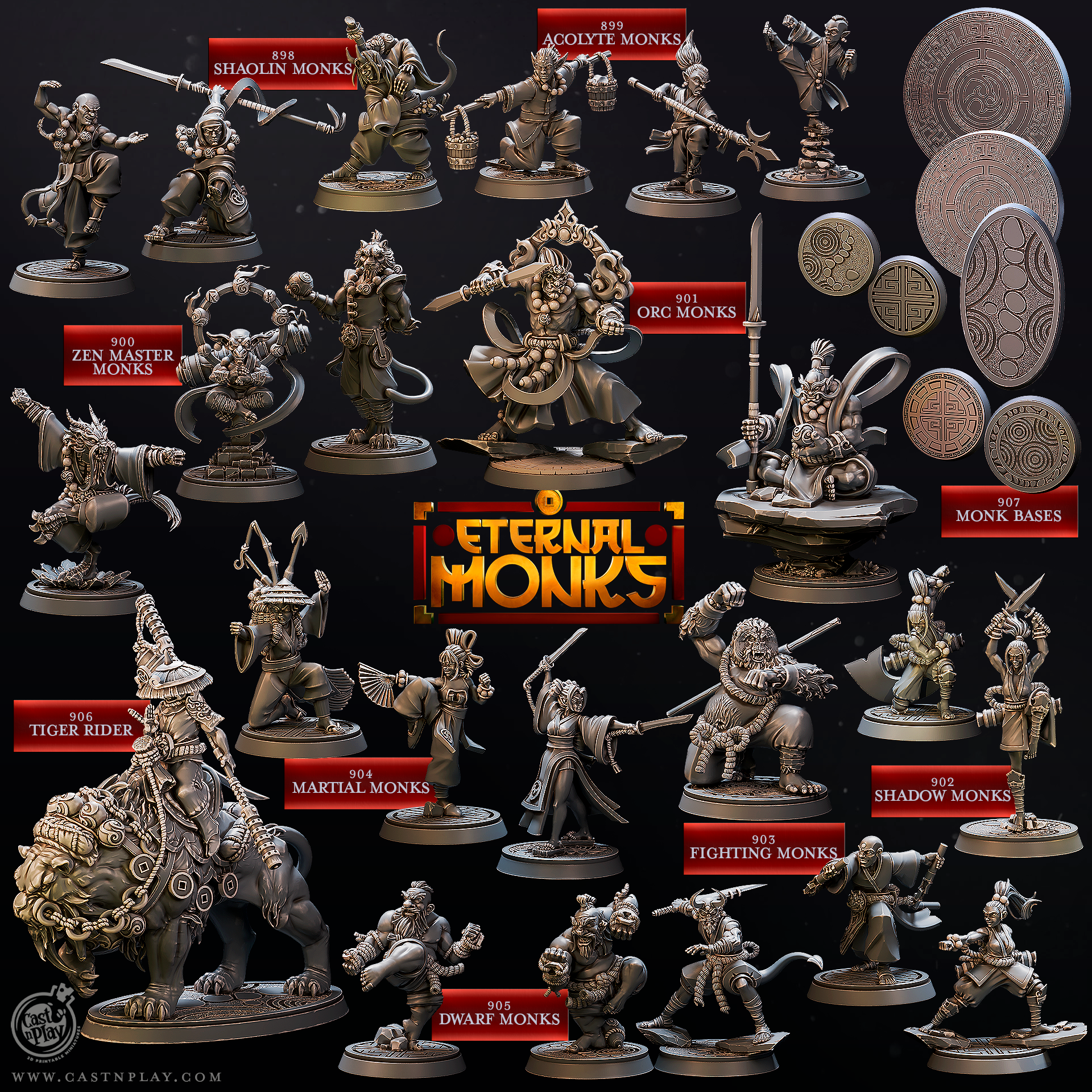 Eternal Monks (Set) (Pre-Supported) | Cast n Play