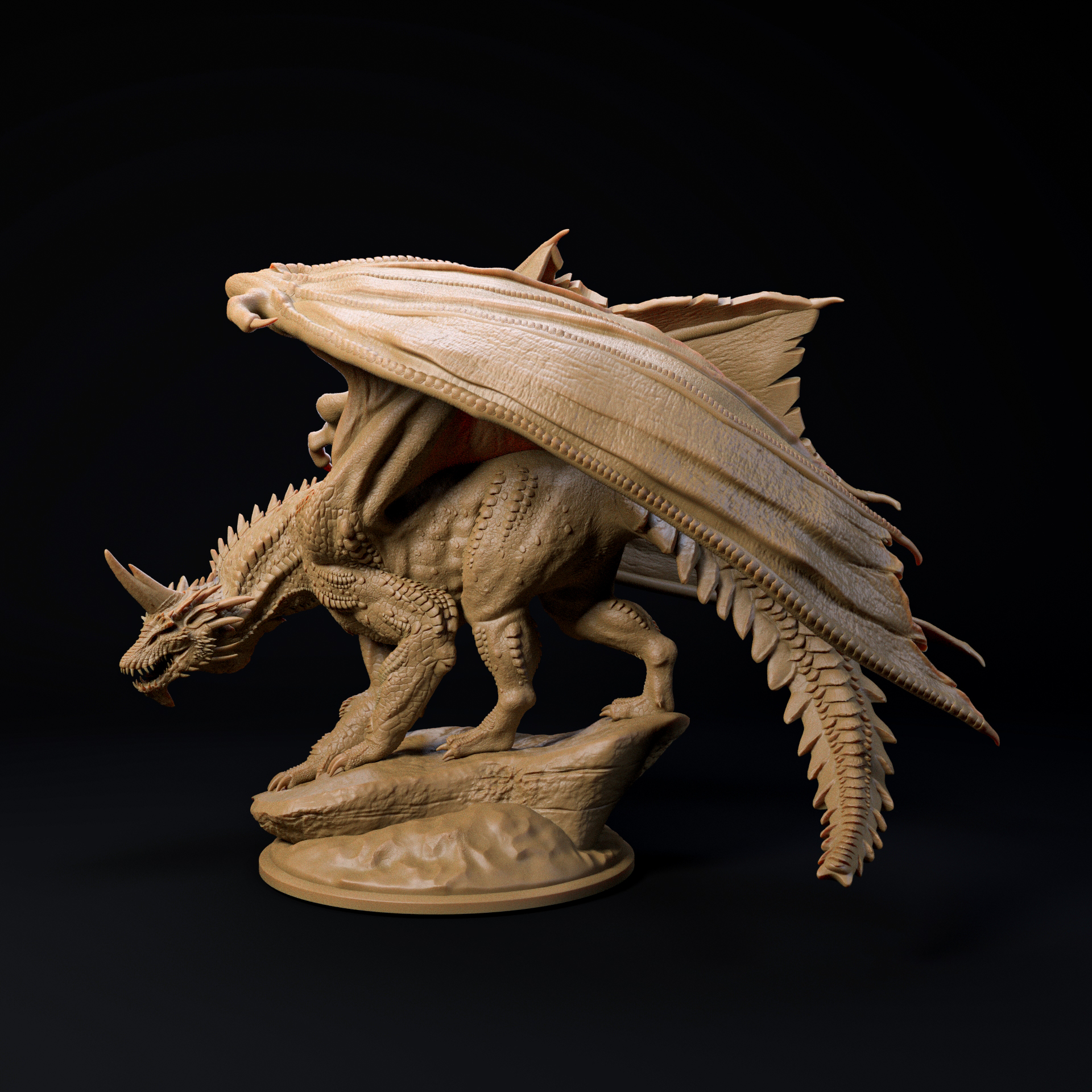 Adult Blue Dragon - pre-supported dragon