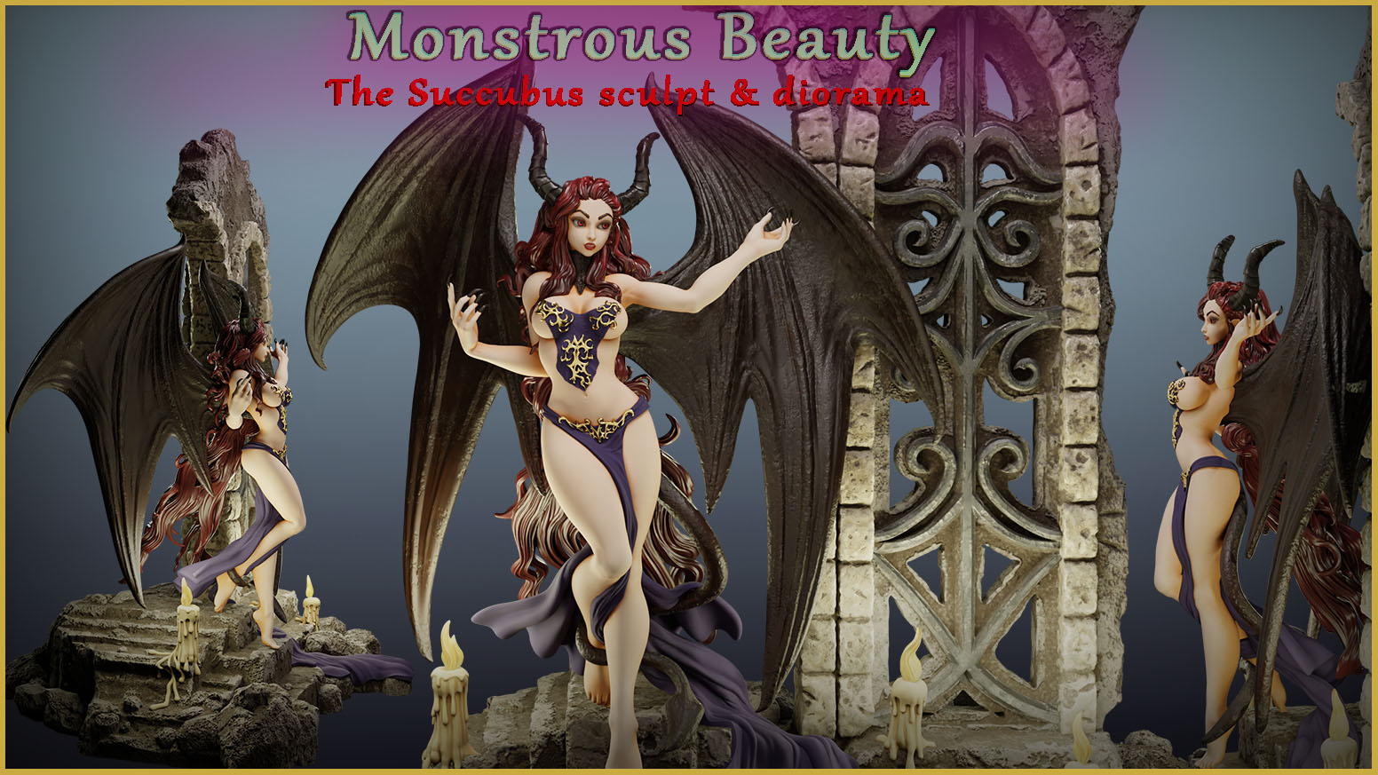 Monsterous Beauty sculpts #6 "The Succubus" 35mm, 75mm &120mm Scale