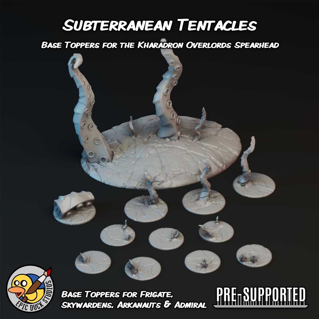 Subterranean Tentacles - Base Toppers for Steampunk Dwarves
