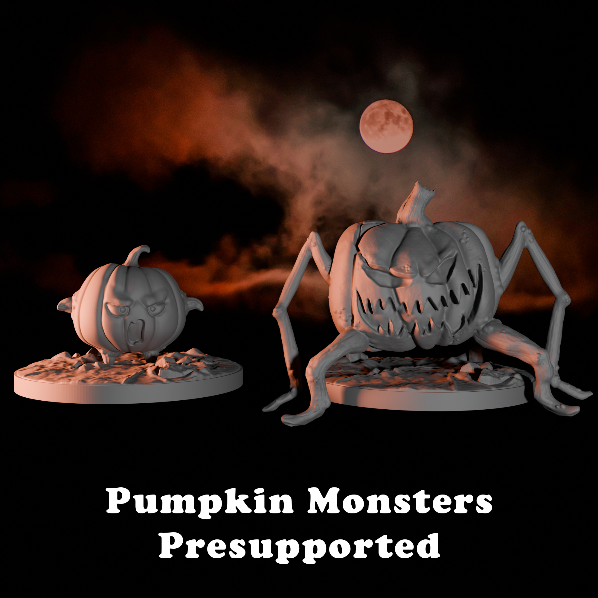Halloween Pumpkin Monsters - Presupported