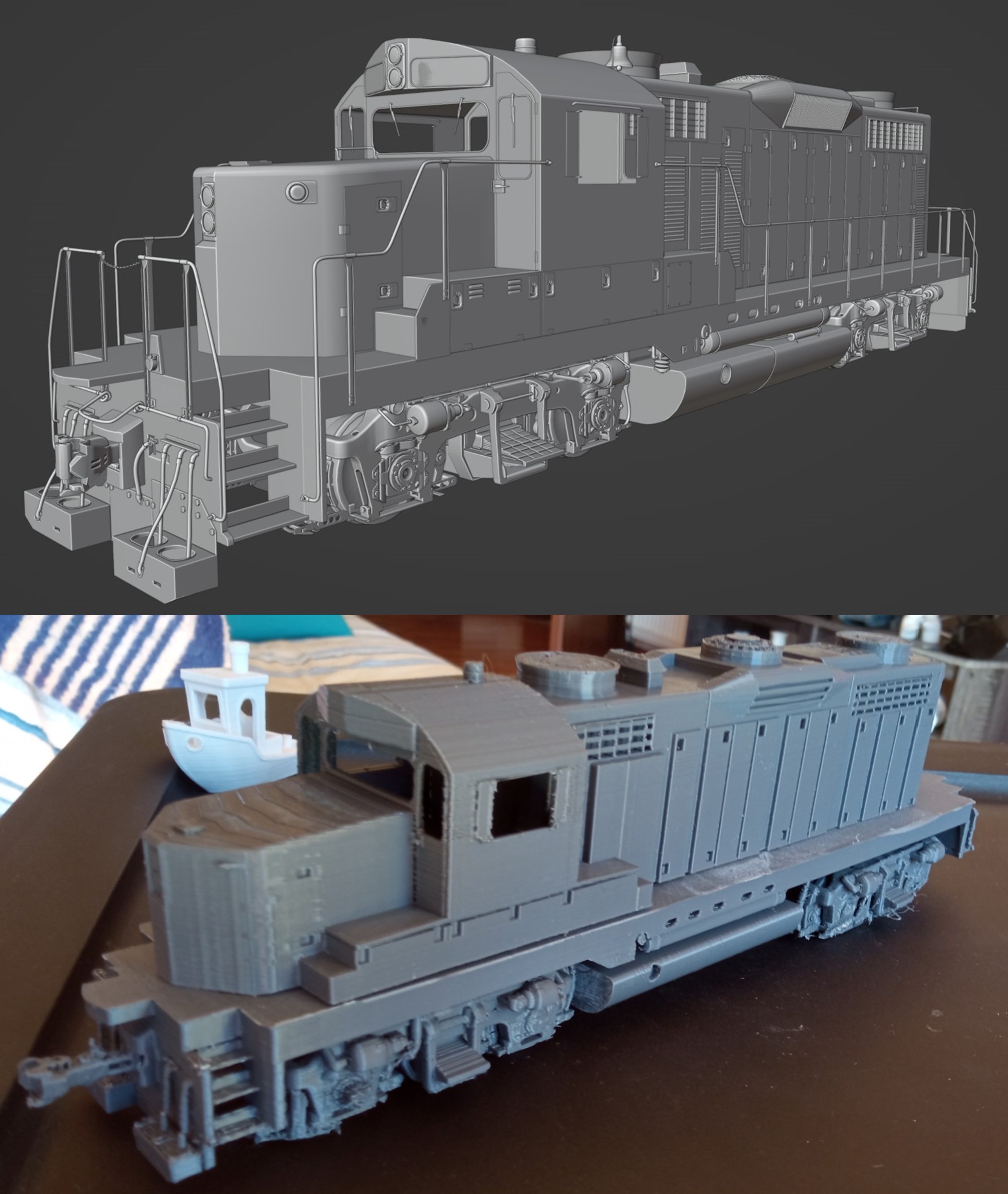 EMD GP20 Diesel Train Locomotive