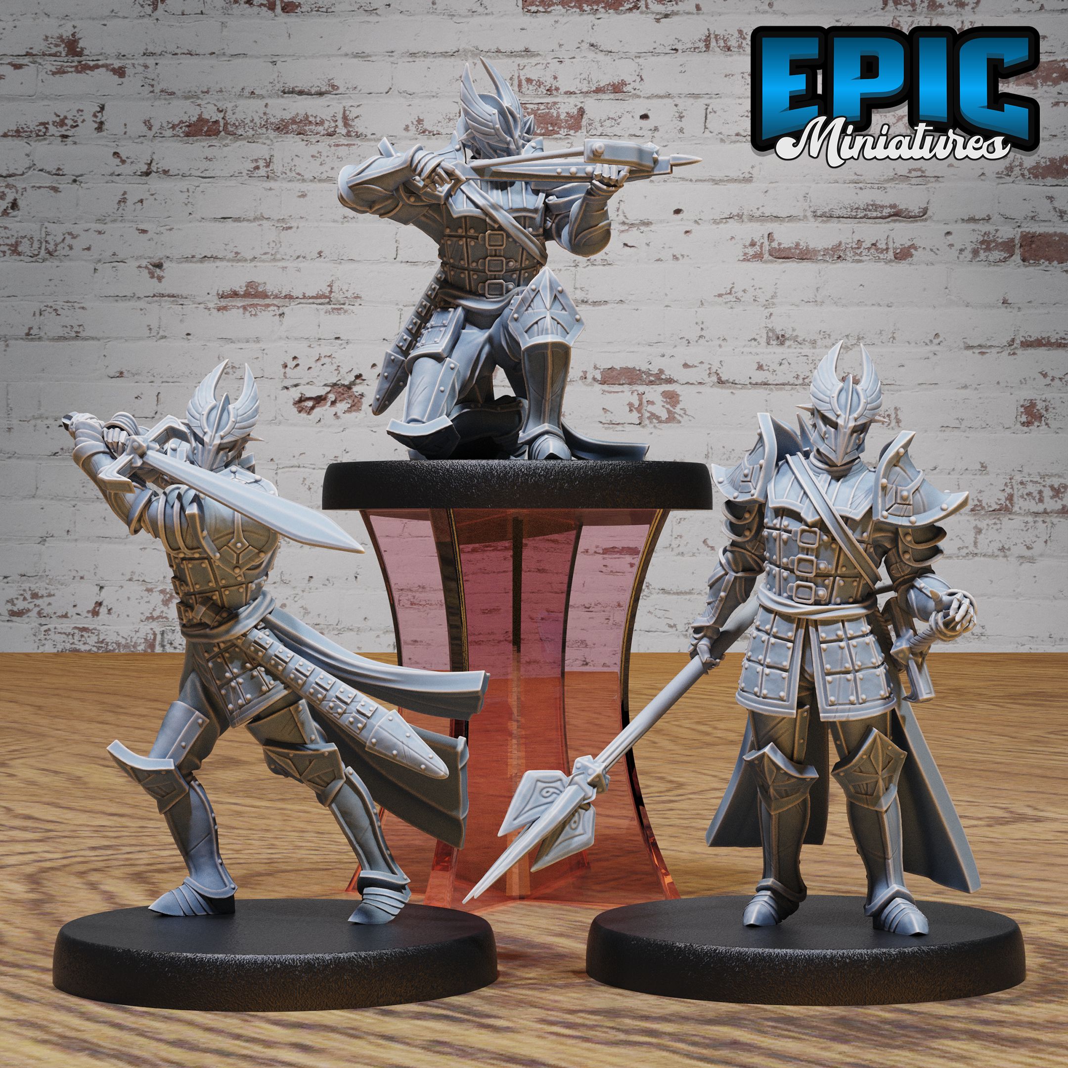 Platinum Paladin Set / Human Knight / Armored Warrior / Dragonslayer / Humanoid Hero / Drake Beast Tamer / Legendary Creature Hunter / Monster Fighter / Sword Master / Heroic Guard / Draconic Army