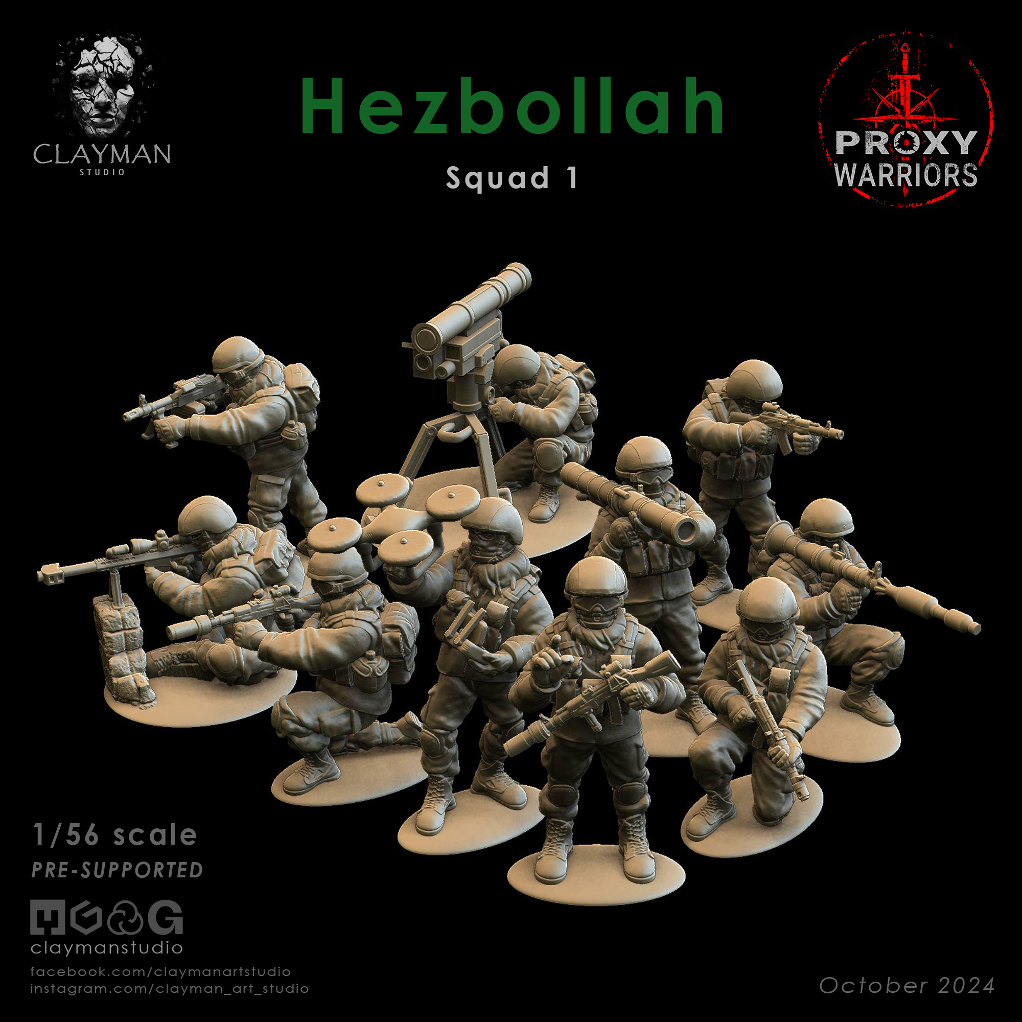 Hezbollah Squad 1 – 1/56 scale