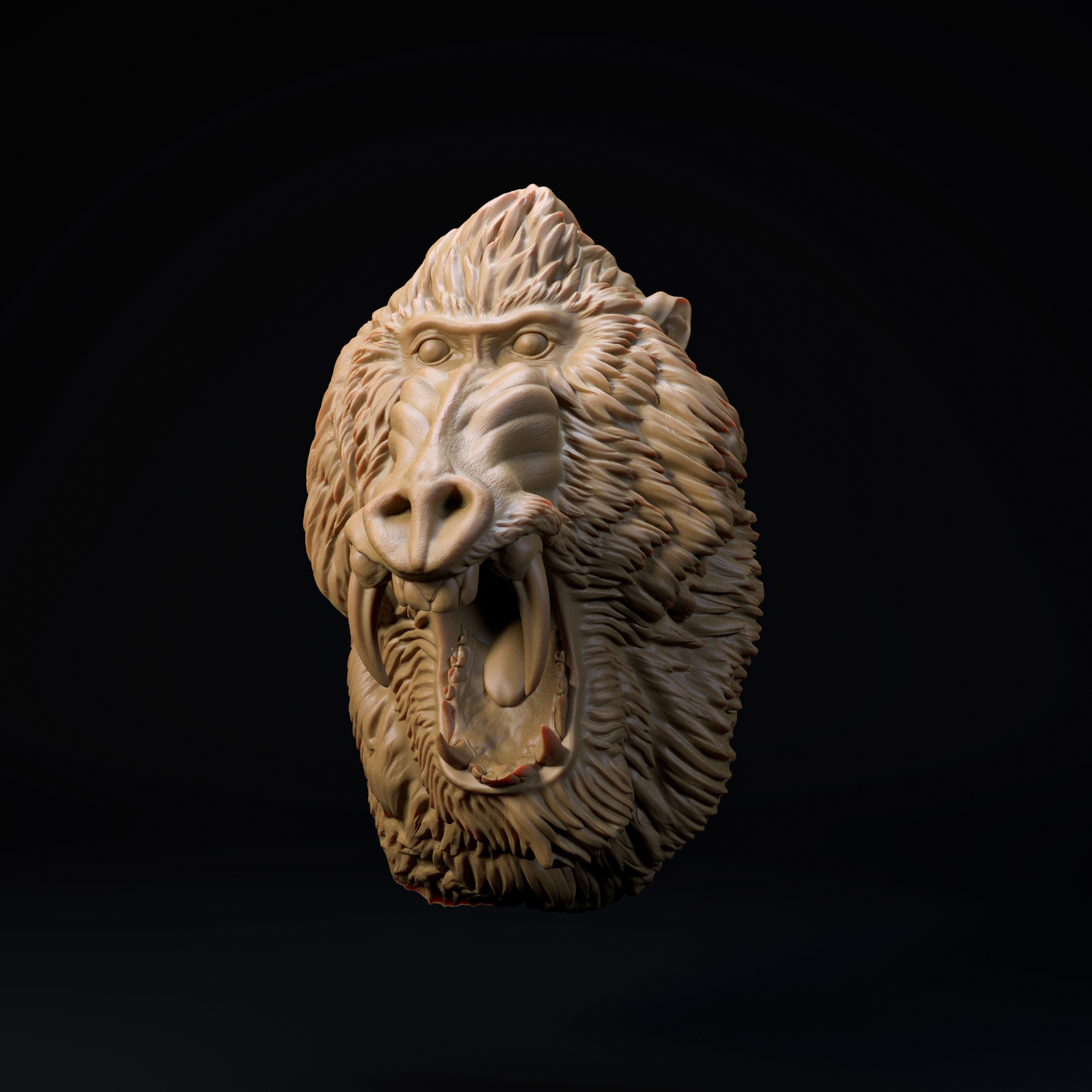 Mandrill mount-head