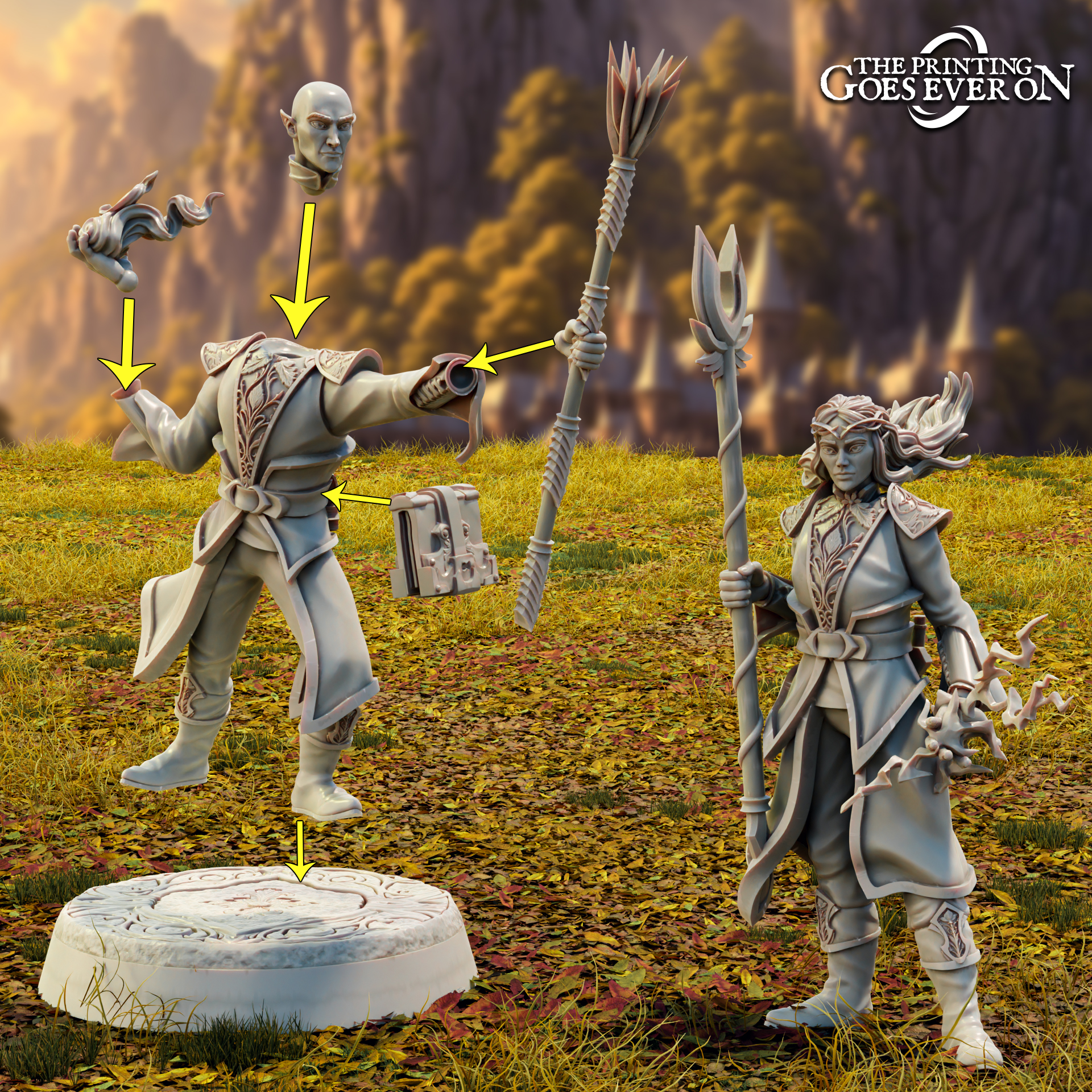 Modular Elven Mages - Presupported