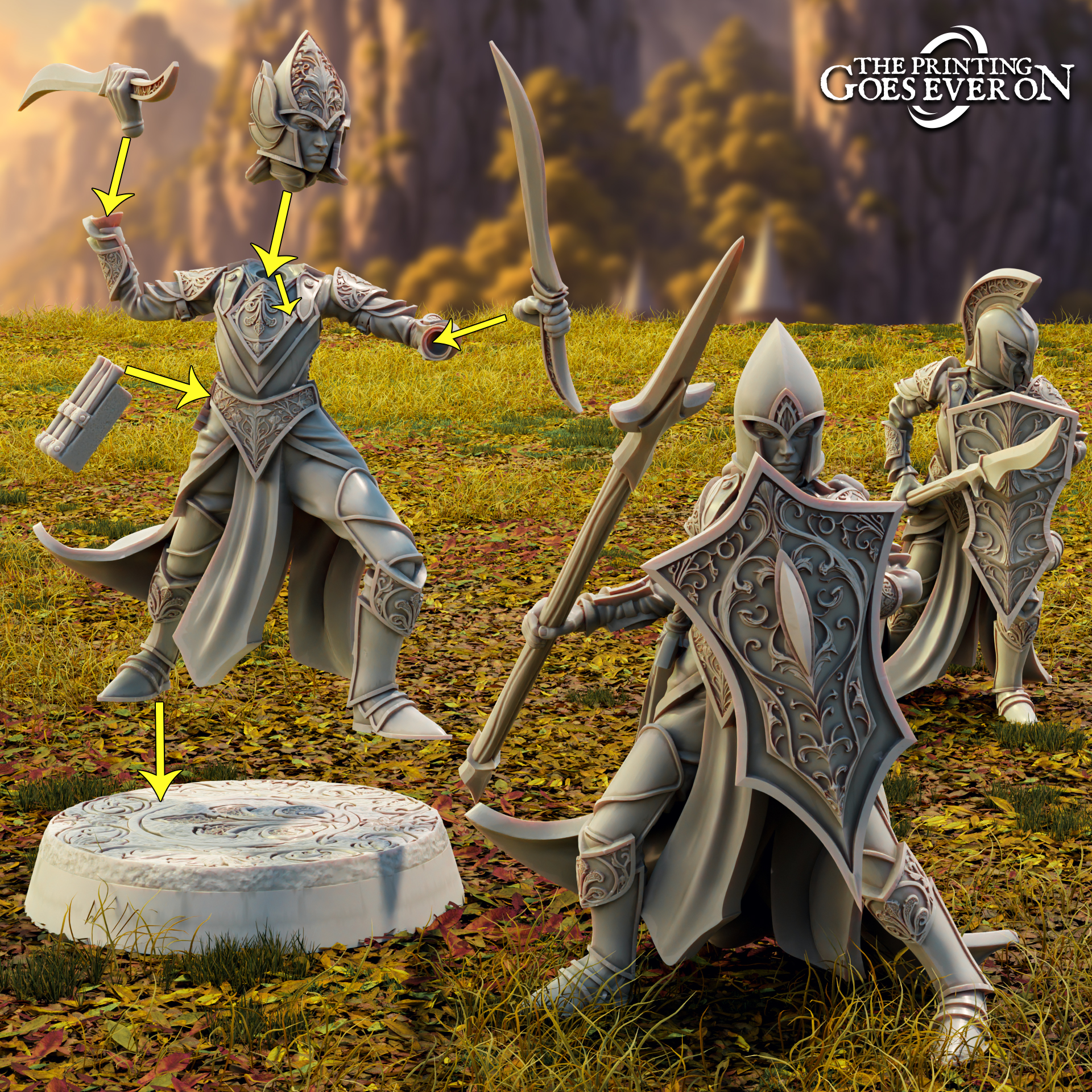 Modular Elven Sentries - Presupported