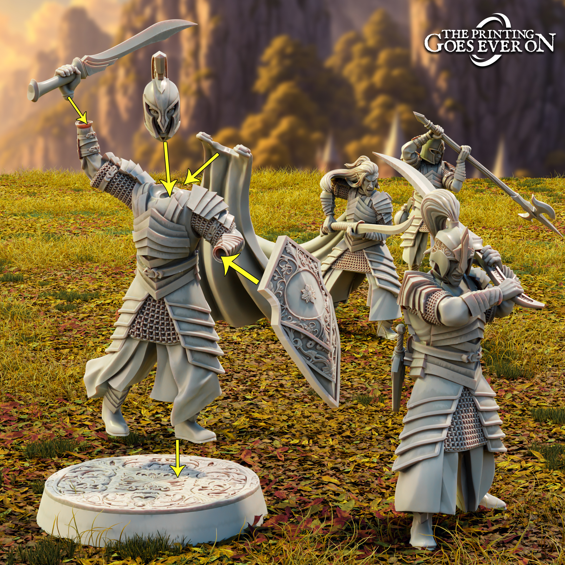 Modular High Elf Swordsmen - Presupported
