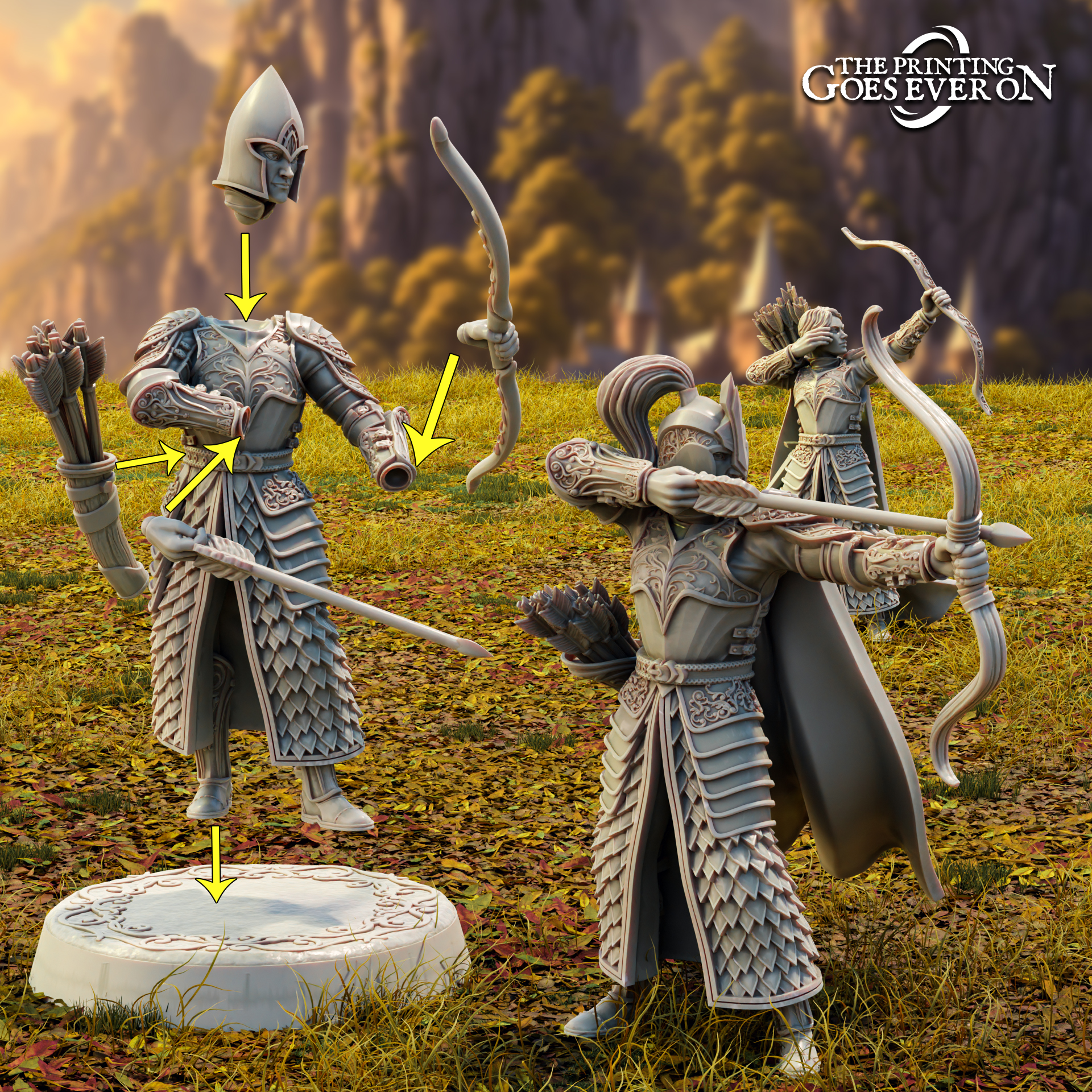 Modular Brightwood Elf Archers - Presupported
