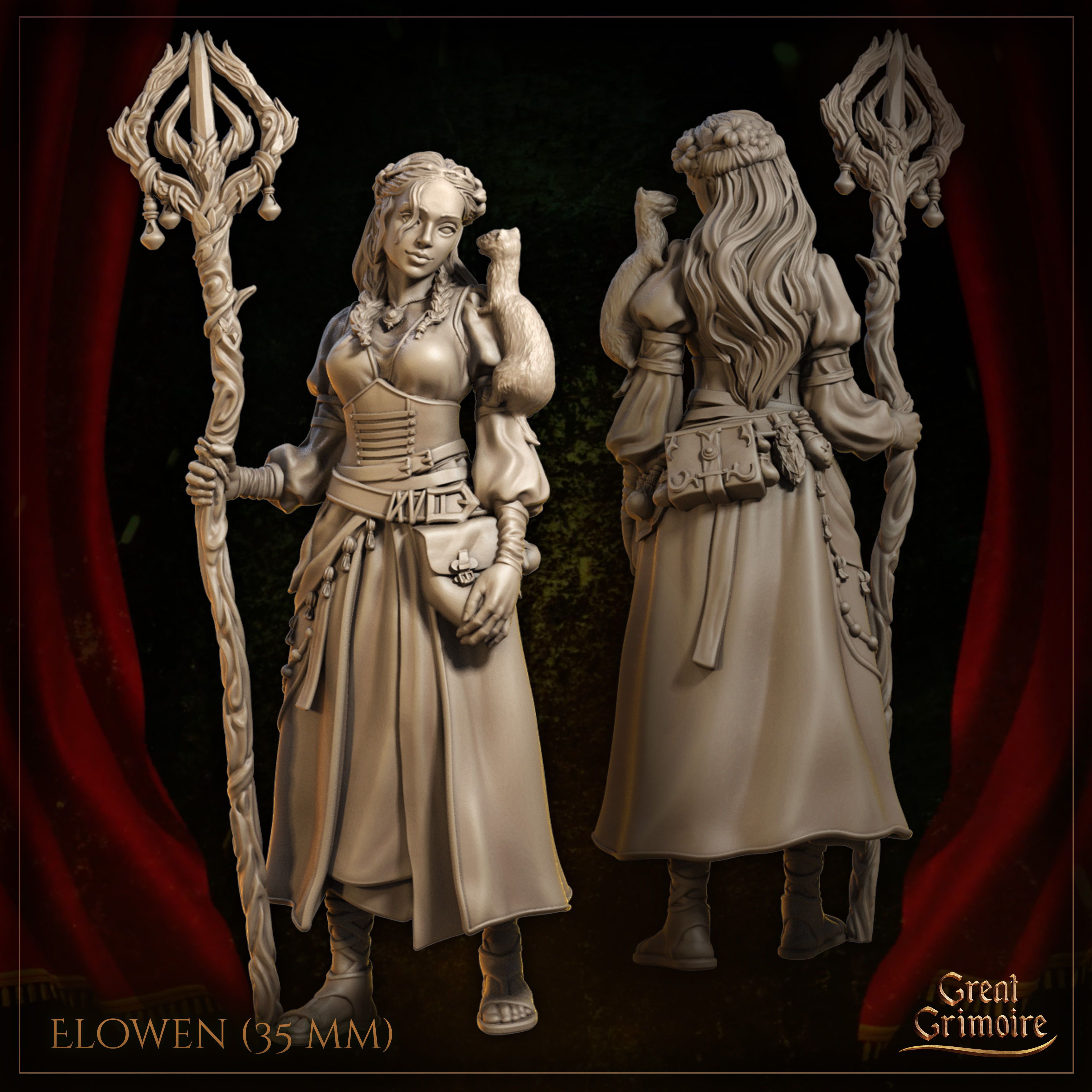 Elowen, the girl with a ferret
