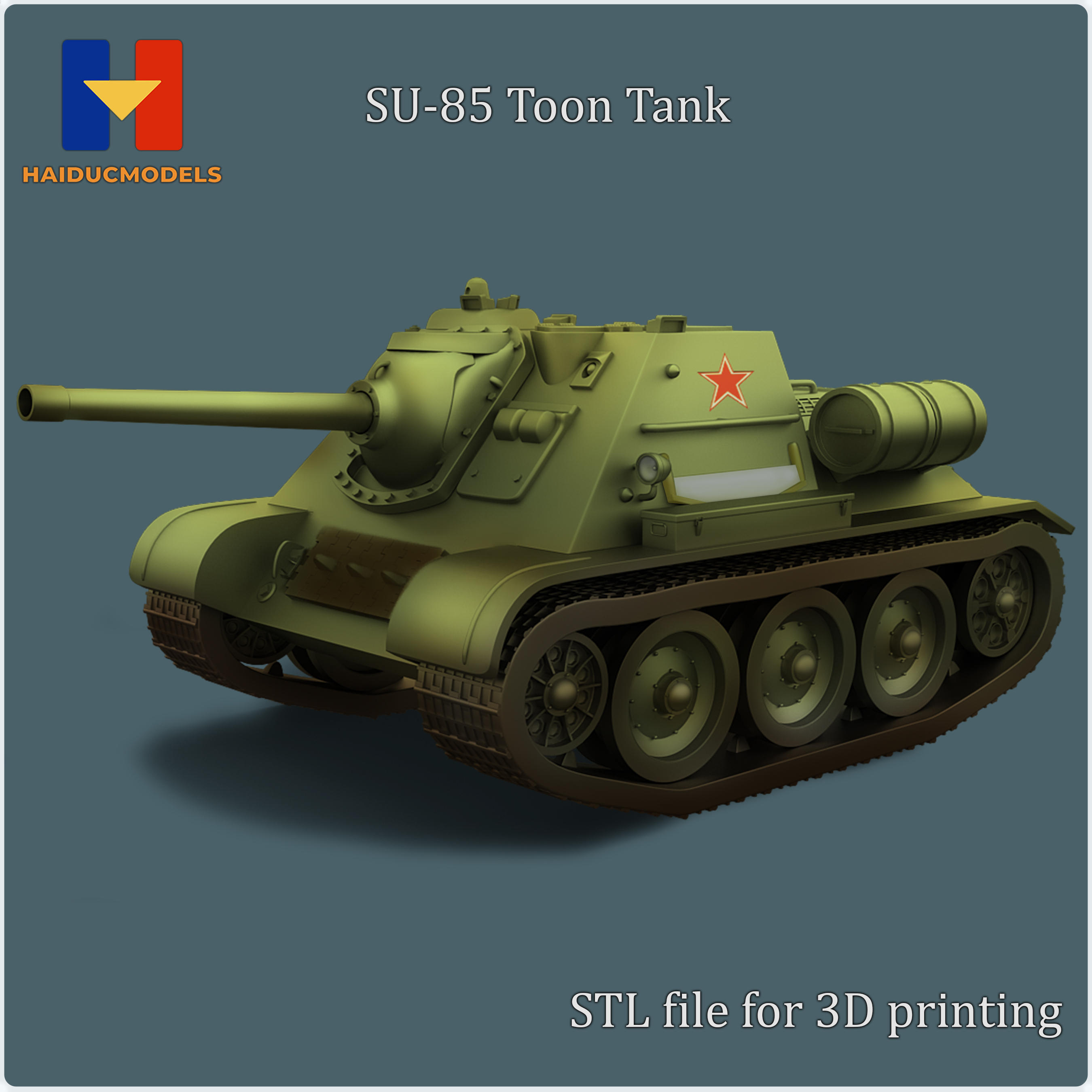 SU-85 Toon Tank 3D print model STL