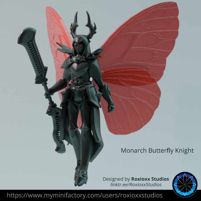 Monarch Butterfly Knight, Dark Knight, Mimic Sword - Pre-supported