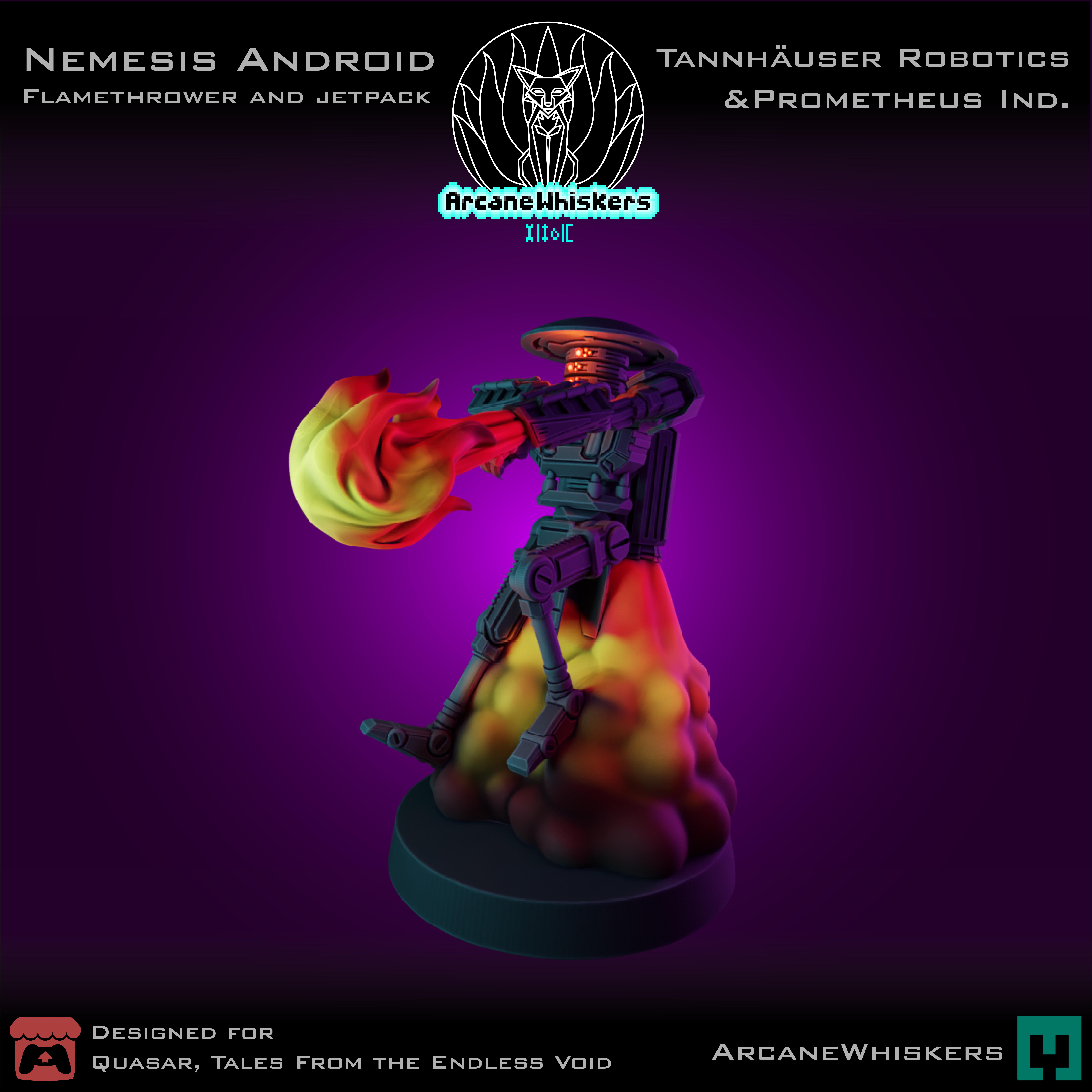 Nemesis Android, Flamethrower and Jetpack