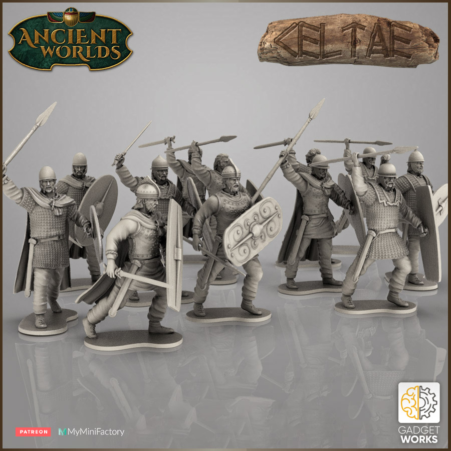 28mm Celt Warriors Armored - Celtae