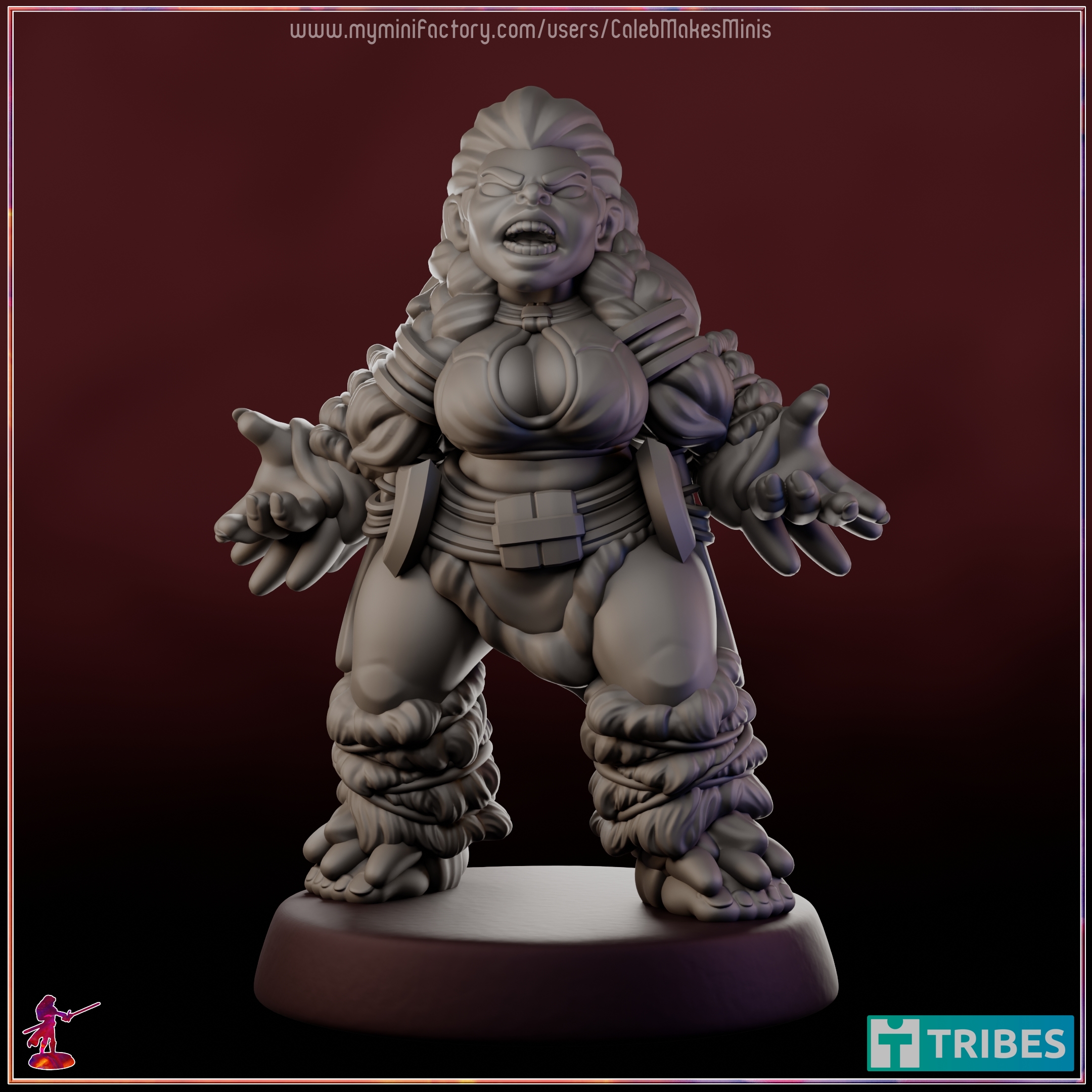 "Rüna Brawnstone" - Dwarf Barbarian (Path of the Wild Heart) [PRE-SUPPORTED] | Warriors Series
