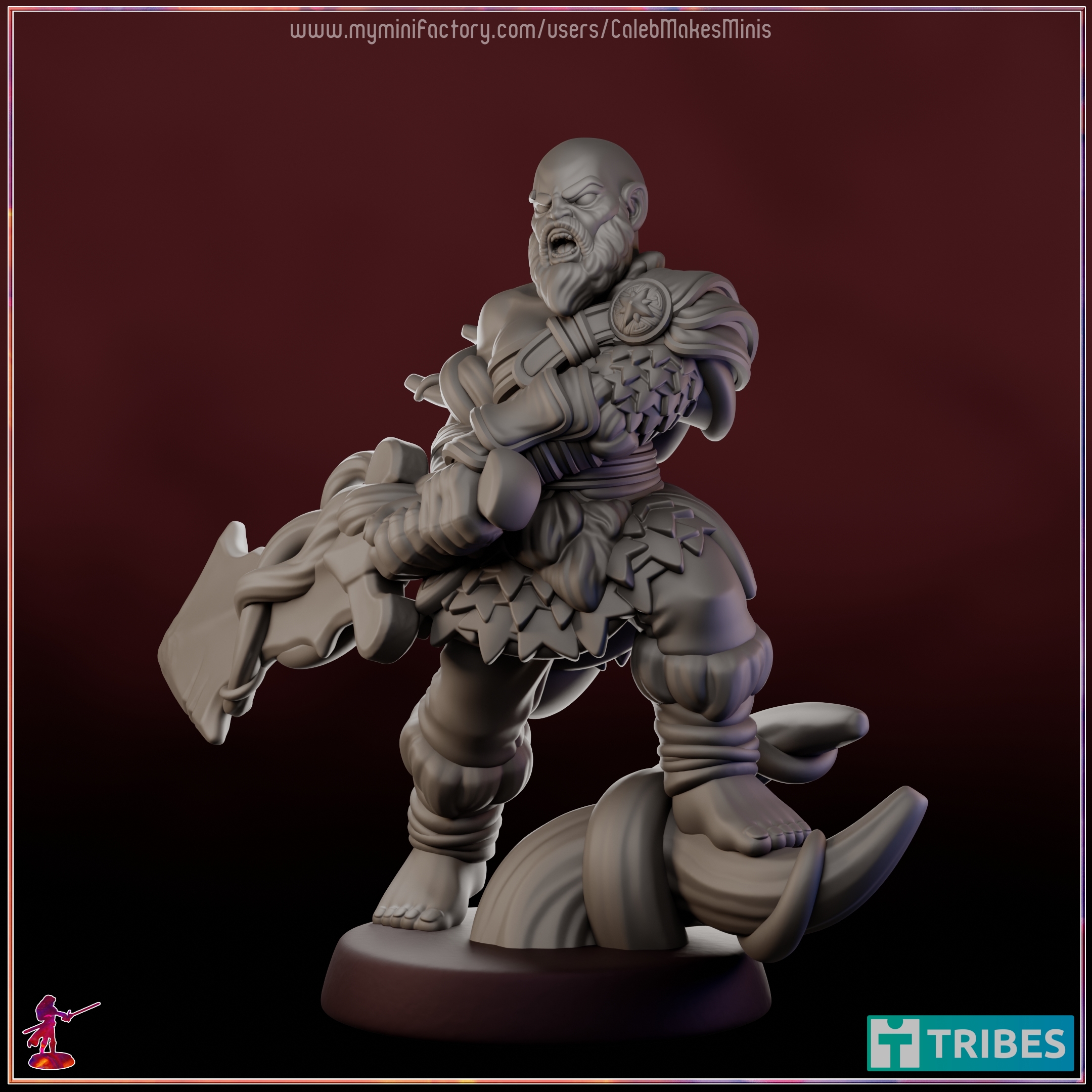 "Augnauk Munakiala" - Goliath Barbarian (Path of the World Tree) [PRE-SUPPORTED] | Warriors Series