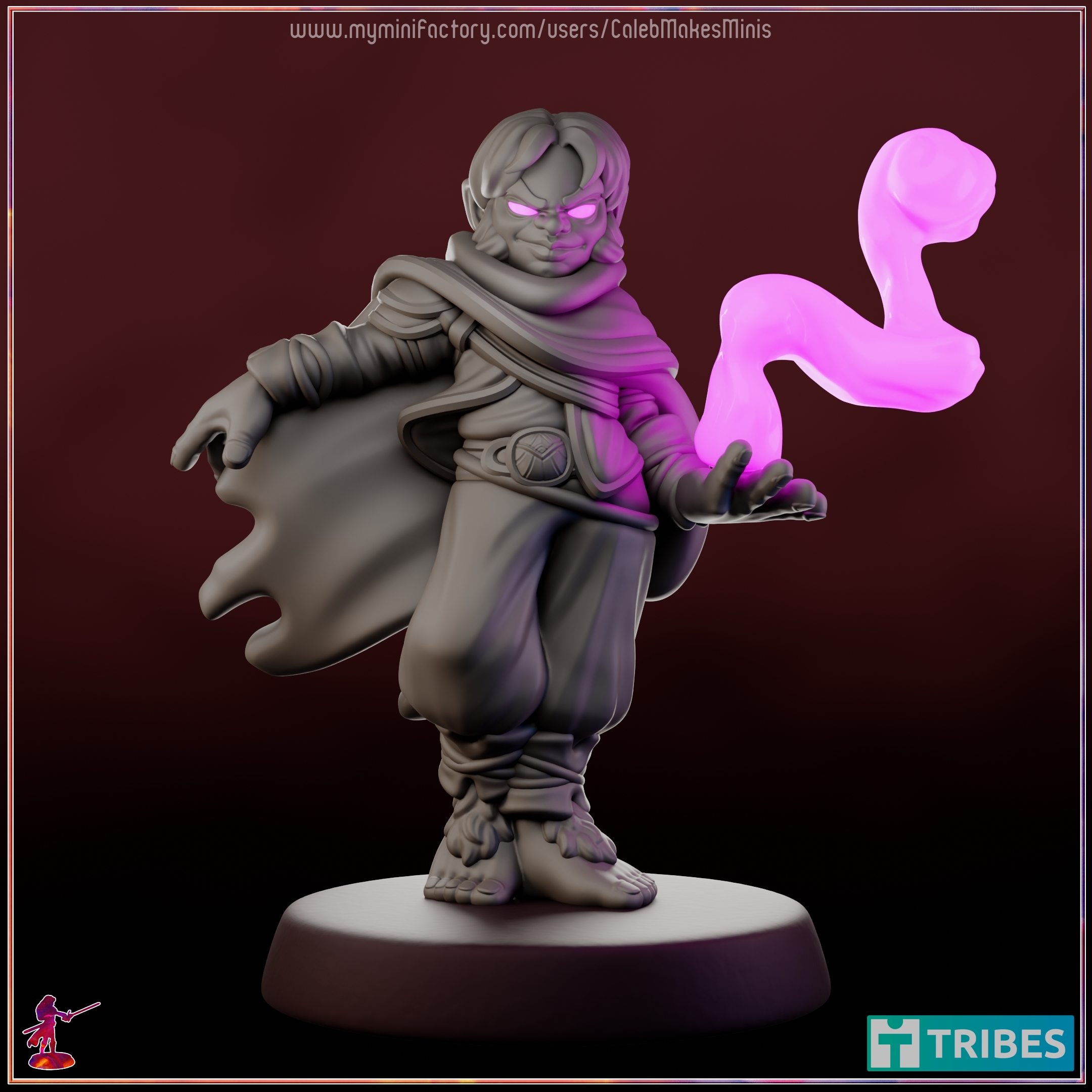 "Garret Blackfeather" - Halfling Monk (Warrior of Shadow) [PRE-SUPPORTED] | Warriors Series