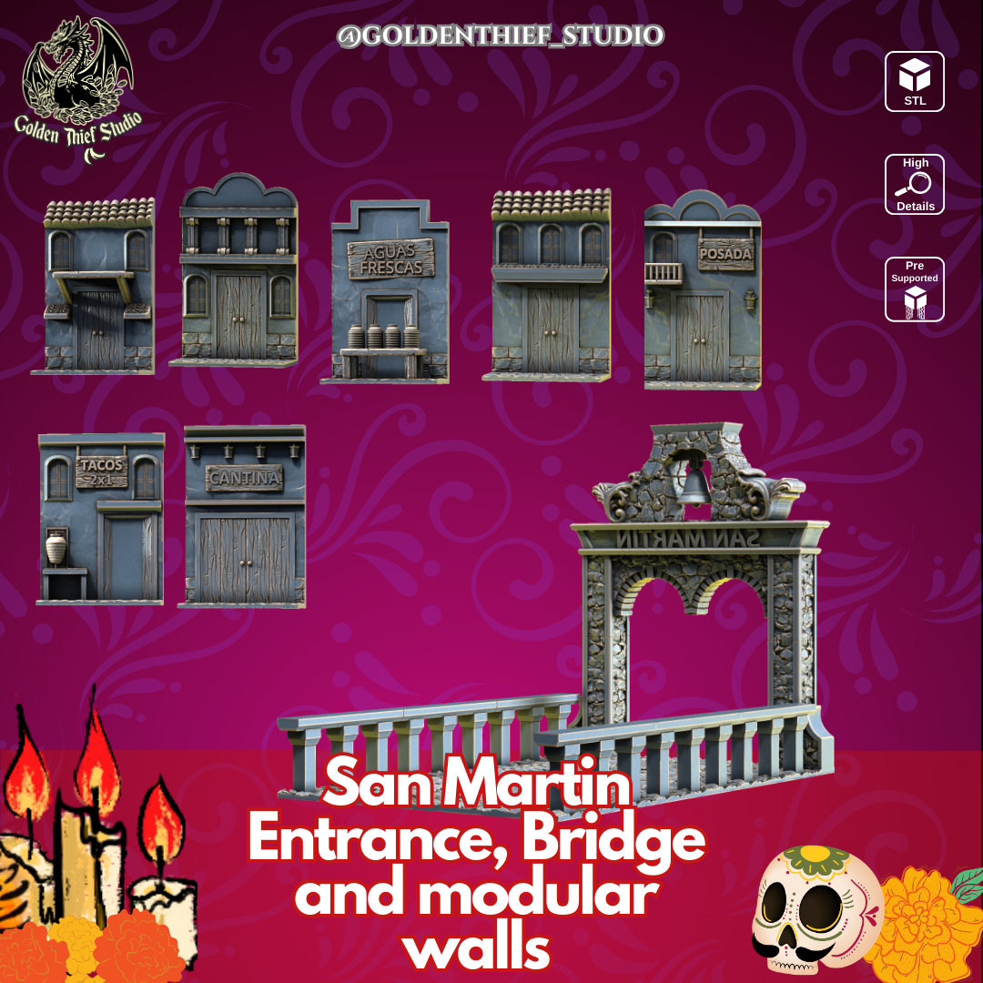 Entrace, Bridge & Modular Walls I Pueblo Mexicano/ Diablo's Lottery