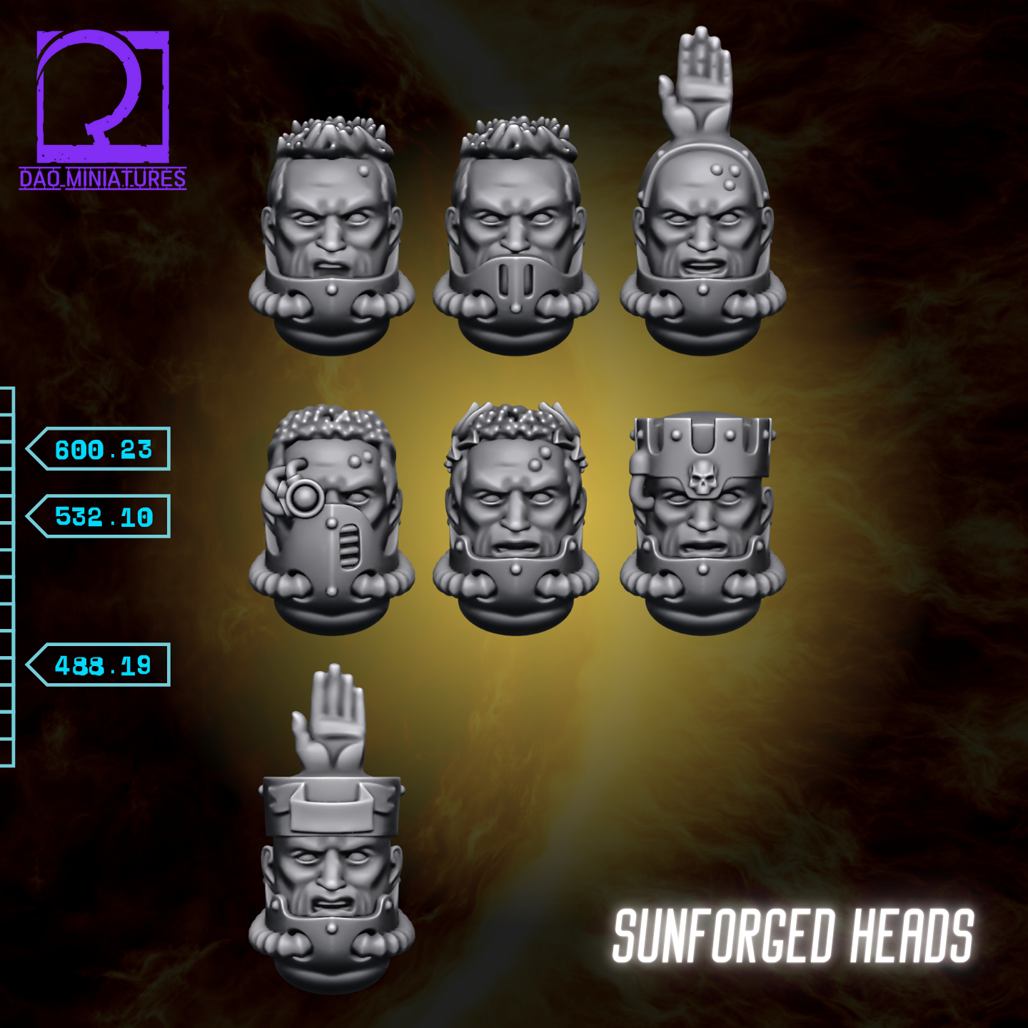 The Sunforged Heads Pack