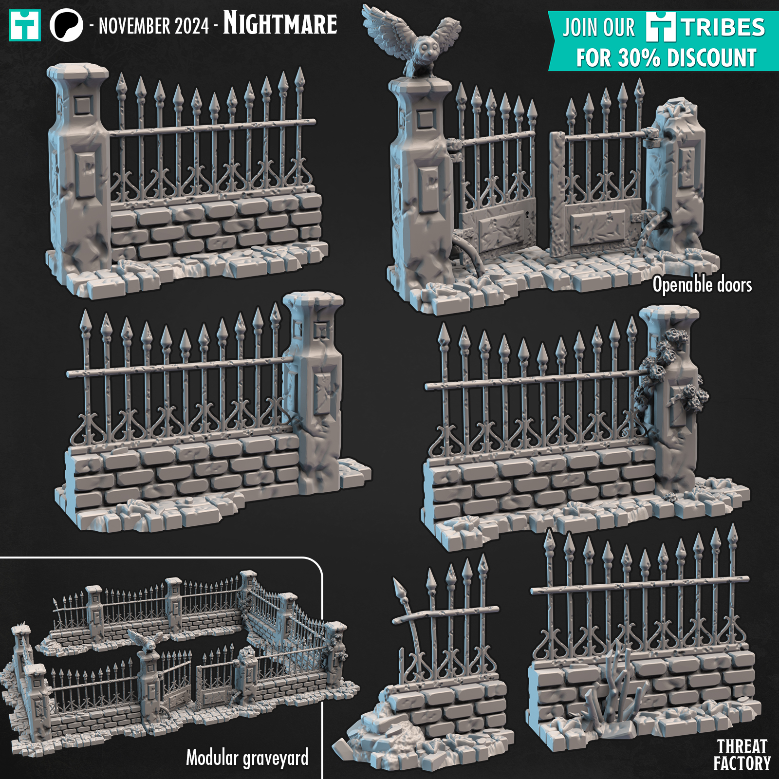 Graveyard fences modular