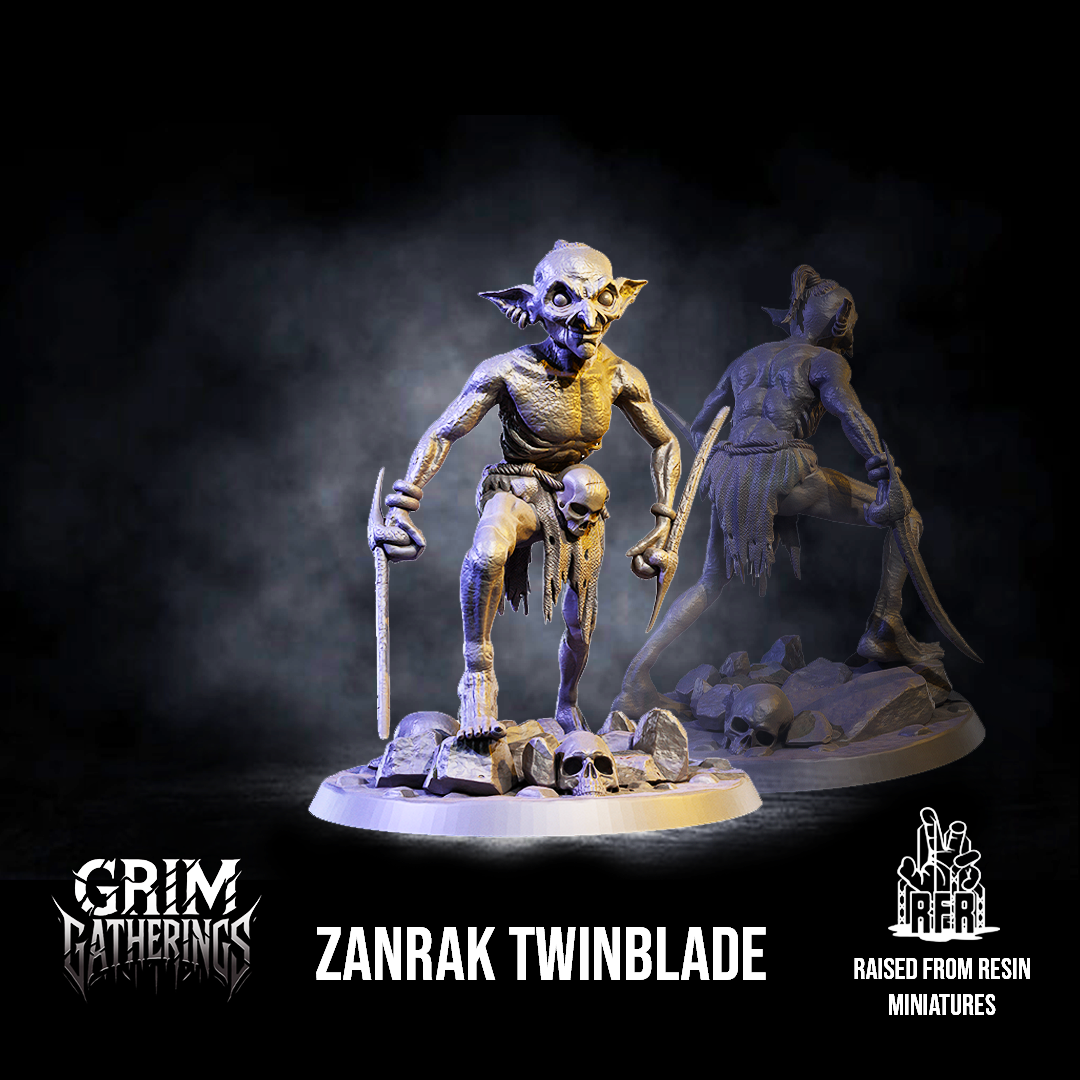 Zanrak Twinblade - Tabletop miniatures (Pre-Supported)
