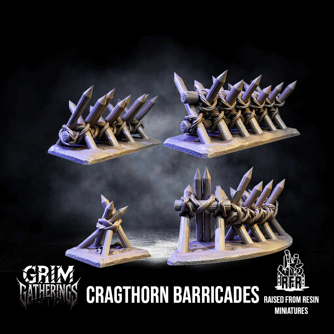 Cragthorn barricades - Tabletop miniatures (Pre-Supported)