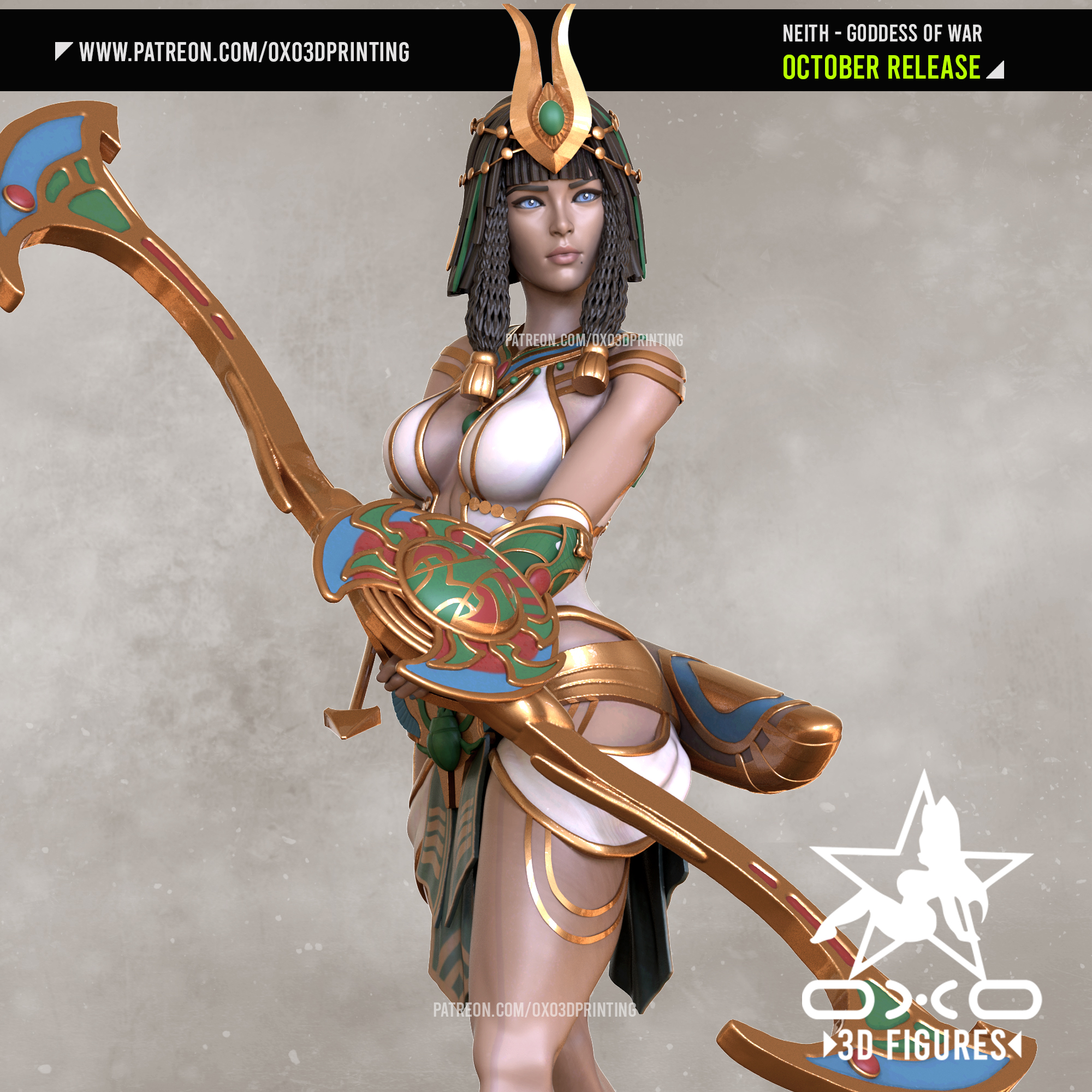 Neith Goddess Of War Miniature Figure