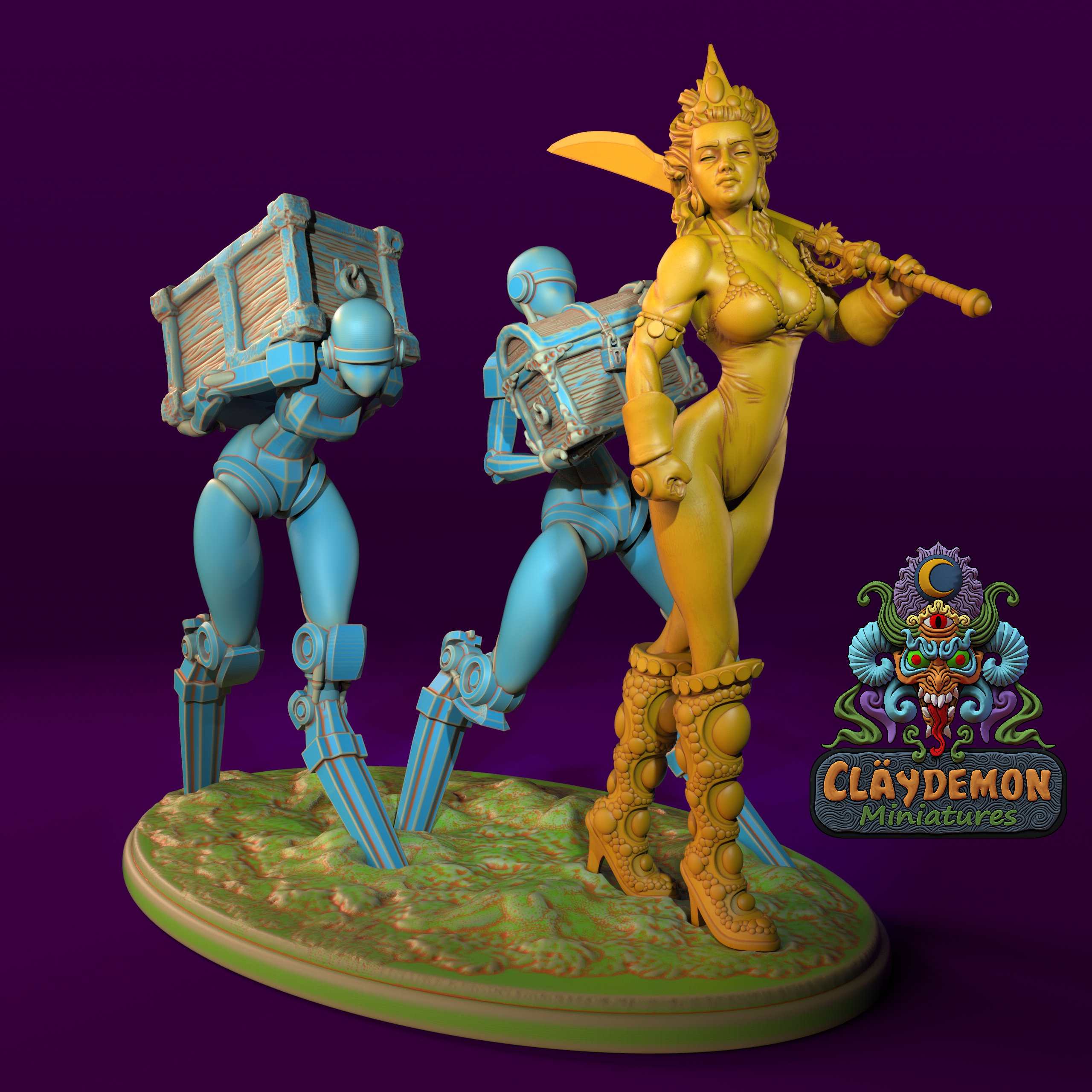 Princess Kateeri and her robotic henchmen