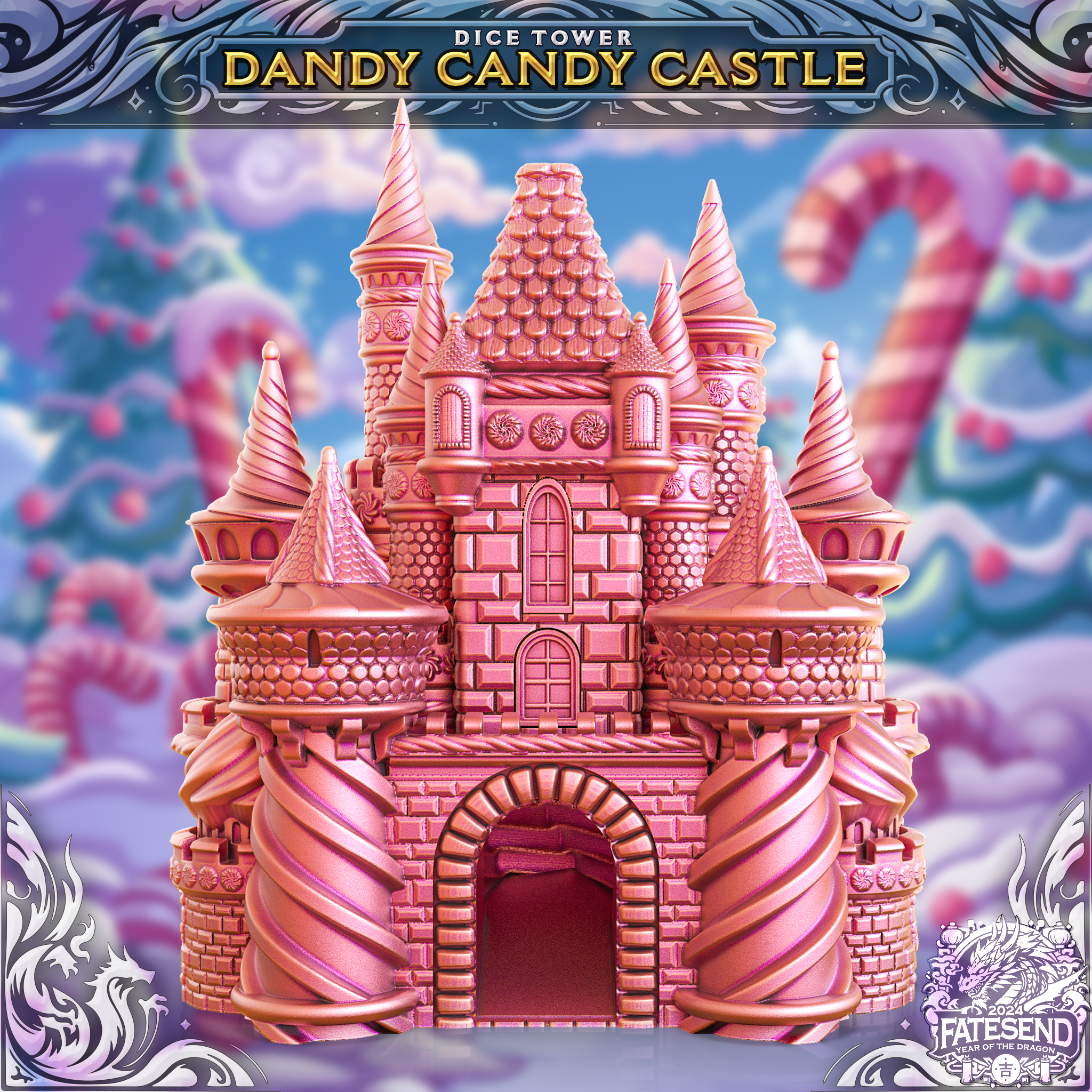 Dandy Candy Castle Dice Tower - SUPPORT FREE!