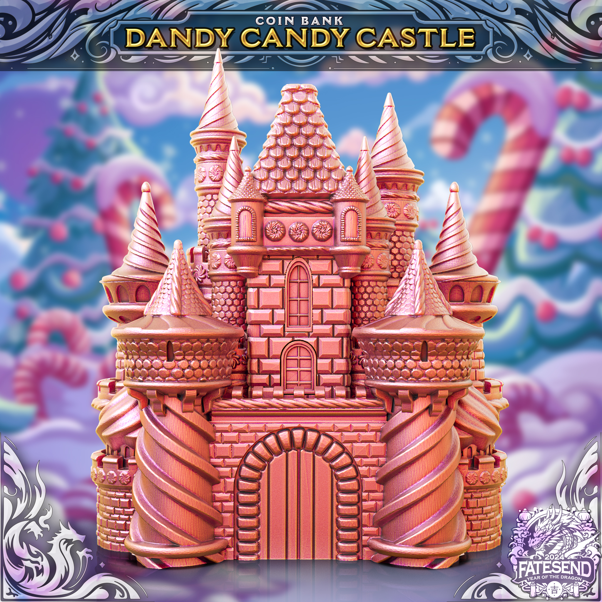 Dandy Candy Castle Coin Bank - SUPPORT FREE!