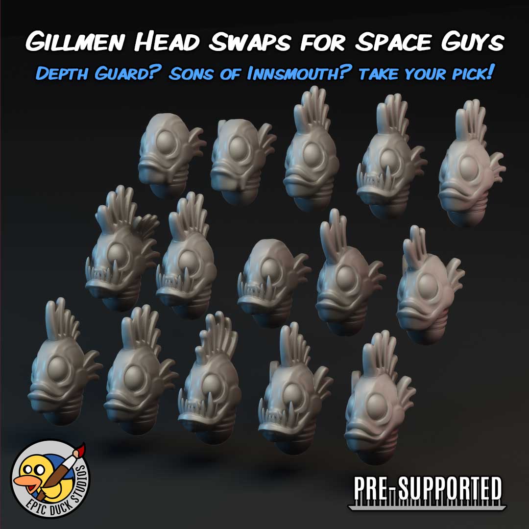 Gillmen Head Swaps - Make your Marines ... Marine-ier?