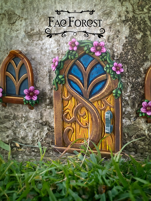 Fairy Garden "Verdant" door and window